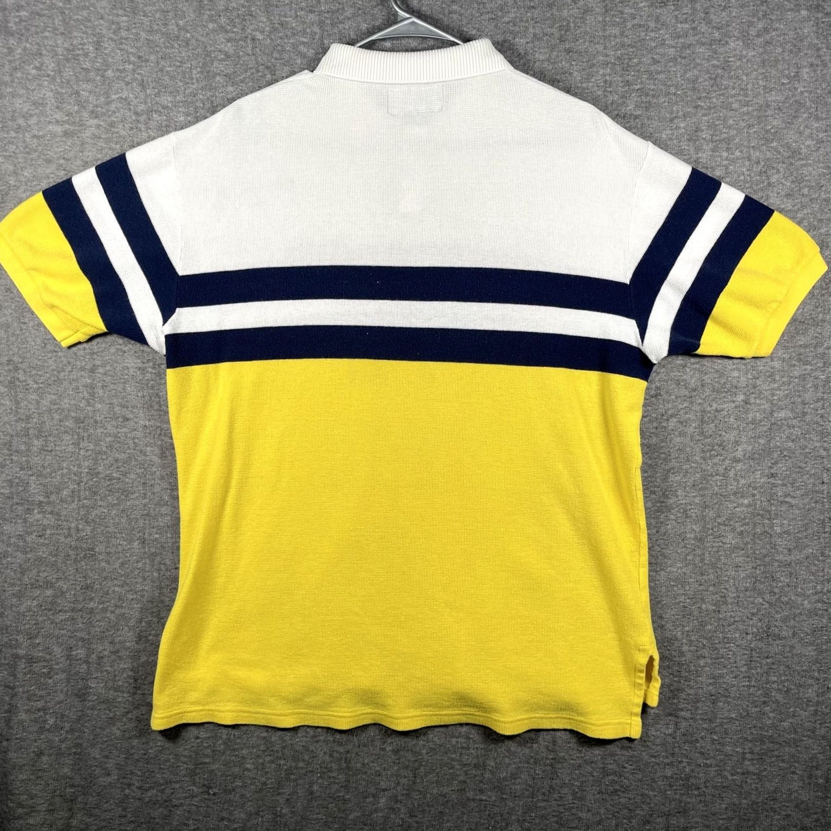 Polo Ralph Lauren VINTAGE Polo Sport Ralph Lauren Polo Shirt Mens L White Navy Yellow 90s Size US L / EU 52-54 / 3 - 3 Thumbnail
