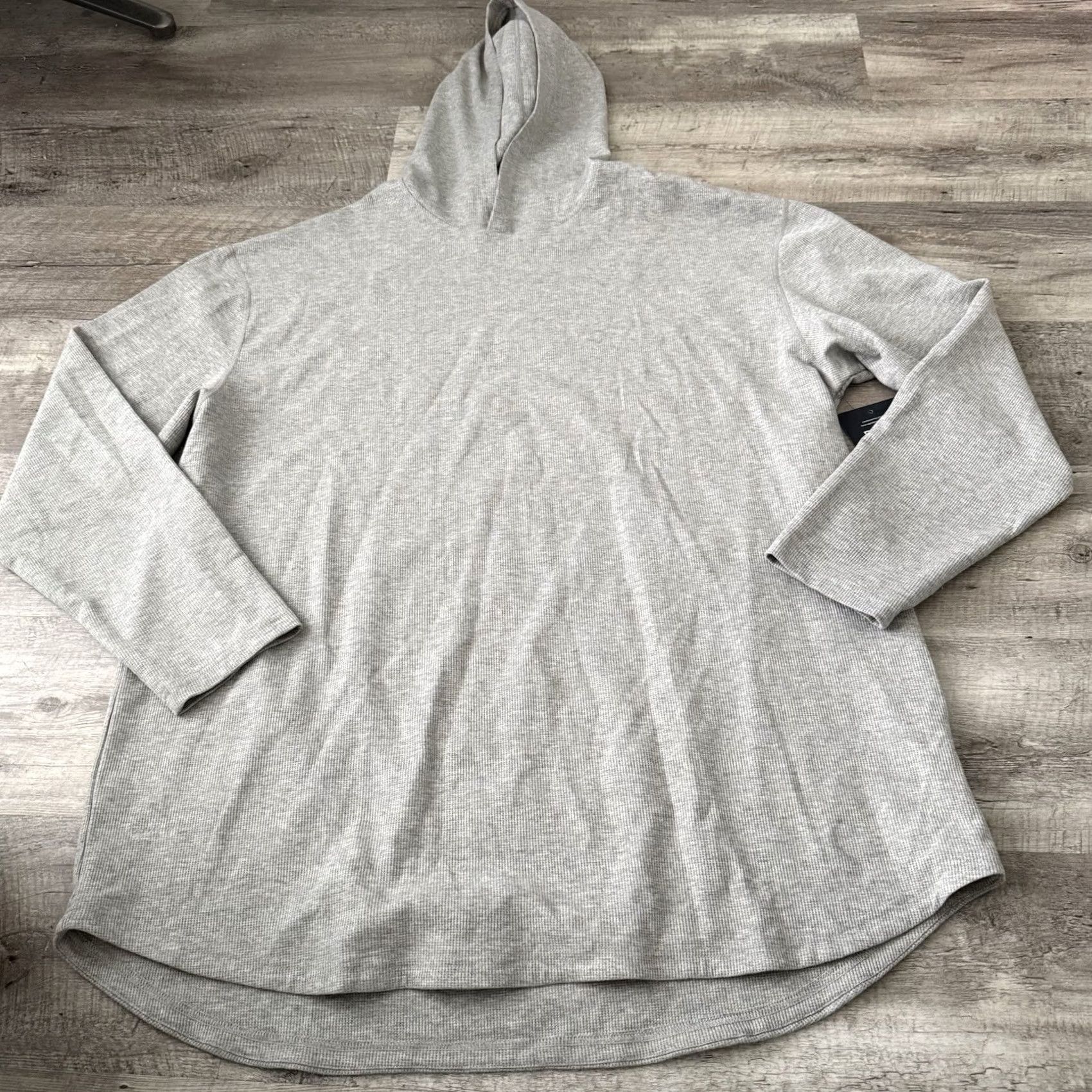 Asics BYLT Premium Basics Thermal Hooded Drop Cut Pullover Mens 3XL Heather Gray NEW Size US XXL / EU 58 / 5 - 7 Thumbnail