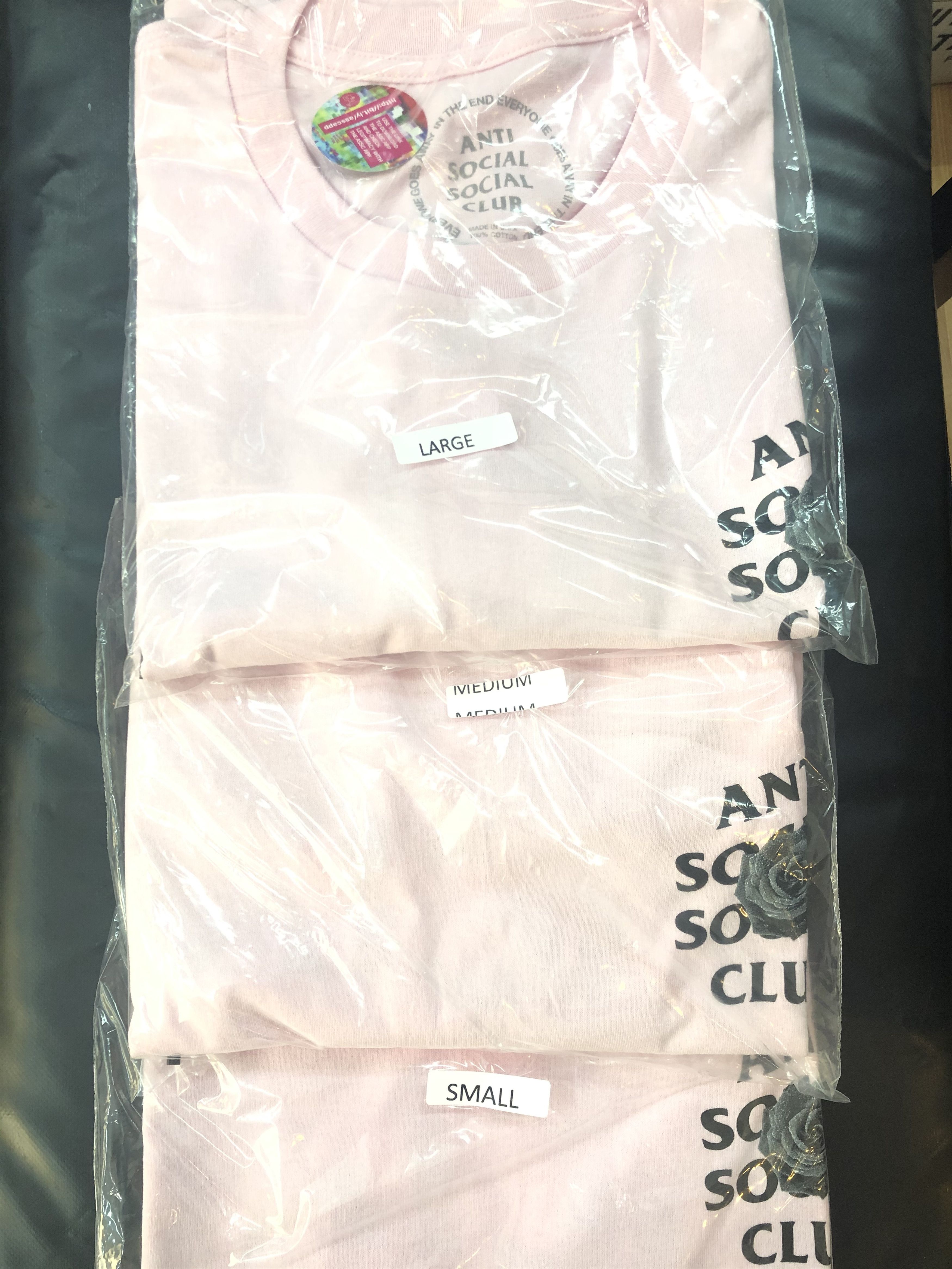 Anti Social Social Club DS Black ASSC Bat Emoji Pink Tee FTP FOG CDG BAPE KITH KAWS Size US L / EU 52-54 / 3 - 4 Thumbnail