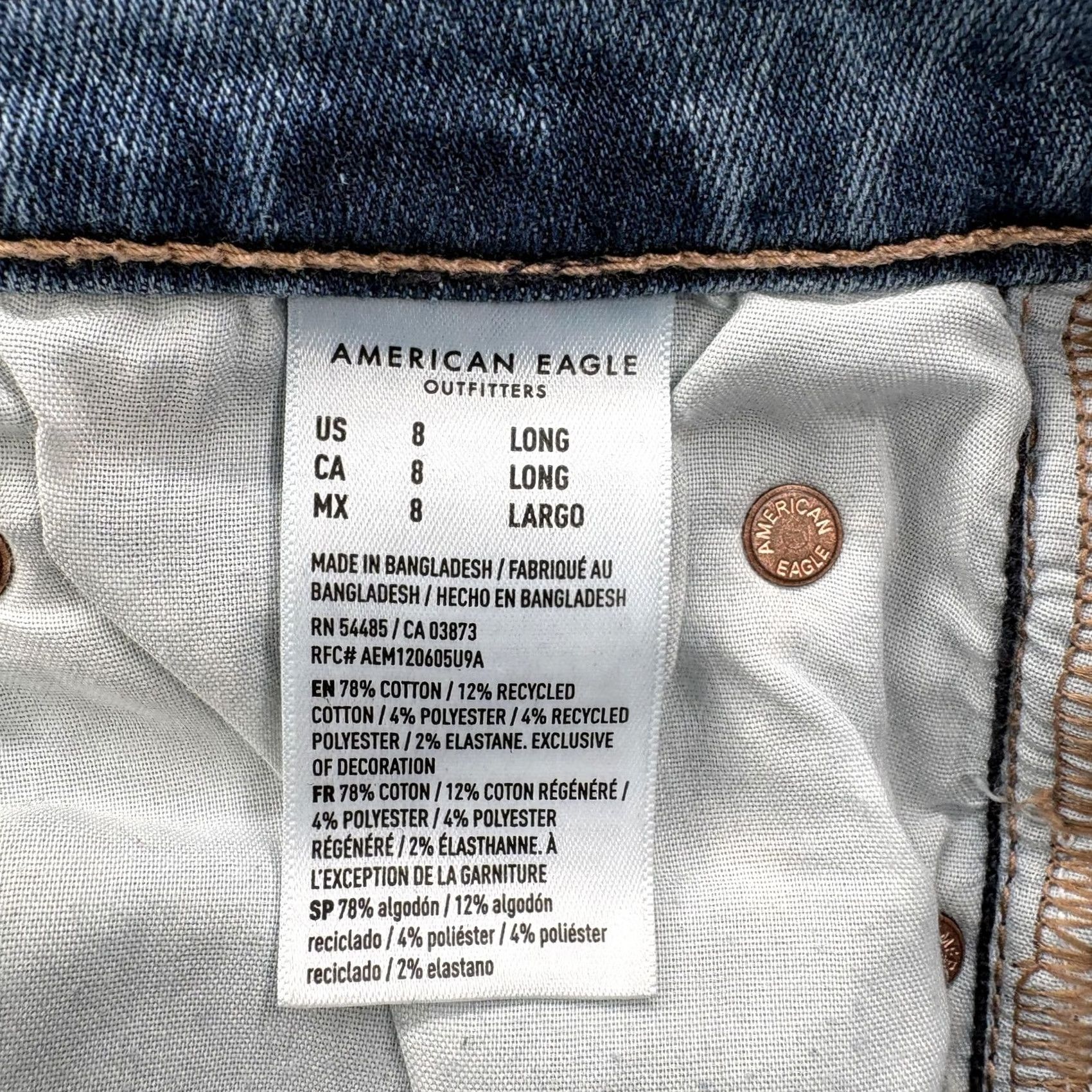 American Eagle Outfitters American Eagle Outfitters Jeans Flared 8 Tall Blue Stretch Denim 5-Pocket Rise High Womens Sizes Long) Size 30" / US 8 / IT 44 - 6 Thumbnail