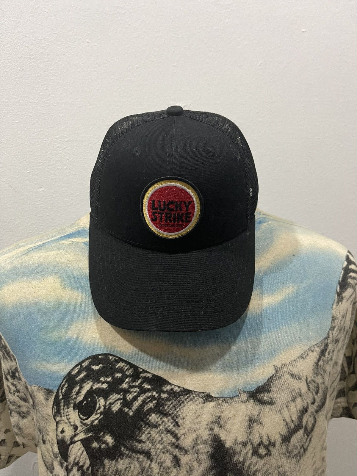 Vintage Lucky Strike Trucker Cap Hat Size ONE SIZE - 1 Thumbnail