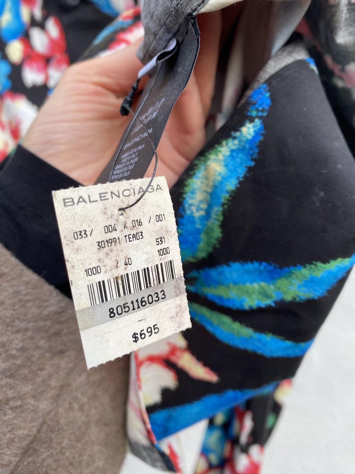 Balenciaga Balenciaga Paris SS13 Floral Cotton Shirt & Scarf Size US M / EU 48-50 / 2 - 8 Thumbnail