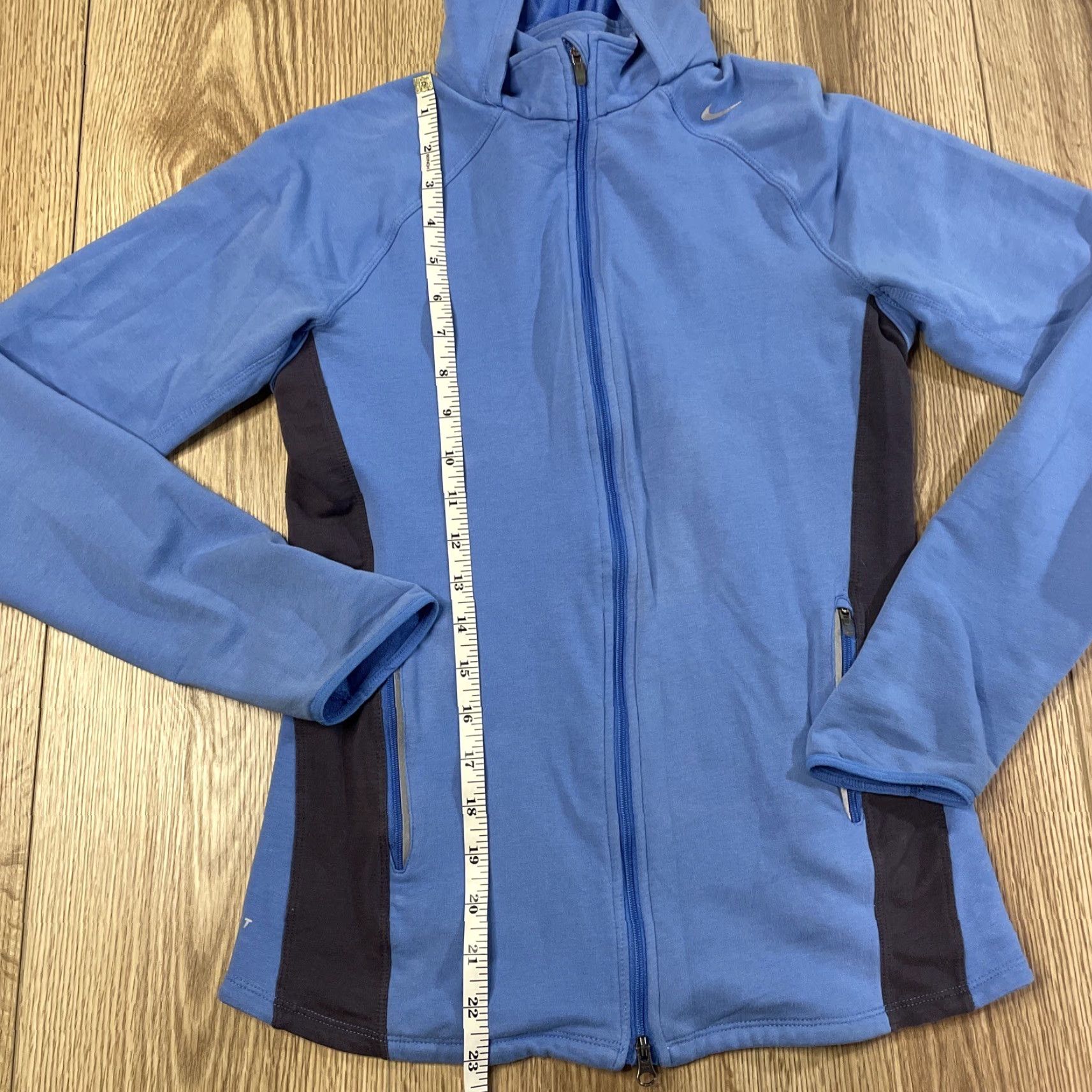 Nike Nike Dri-FIT Running Jacket Women’s S Blue Full Zip Hooded Activewear Sportswear Size S / US 4 / IT 40 - 3 Thumbnail