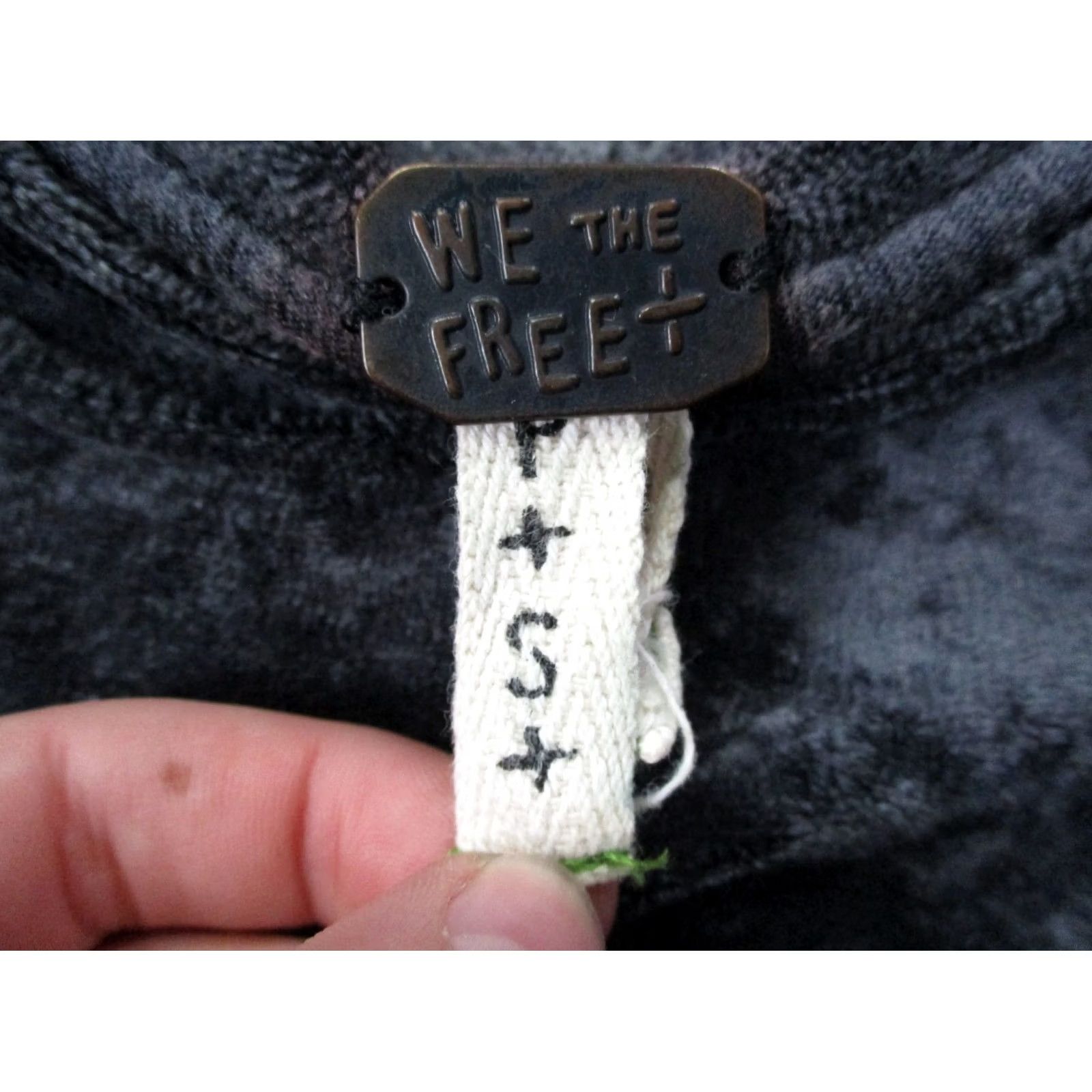 Free People Free People Shirt Womens S Gray Velvet Cropped Oversized Loose We The Free Size S / US 4 / IT 40 - 7 Thumbnail