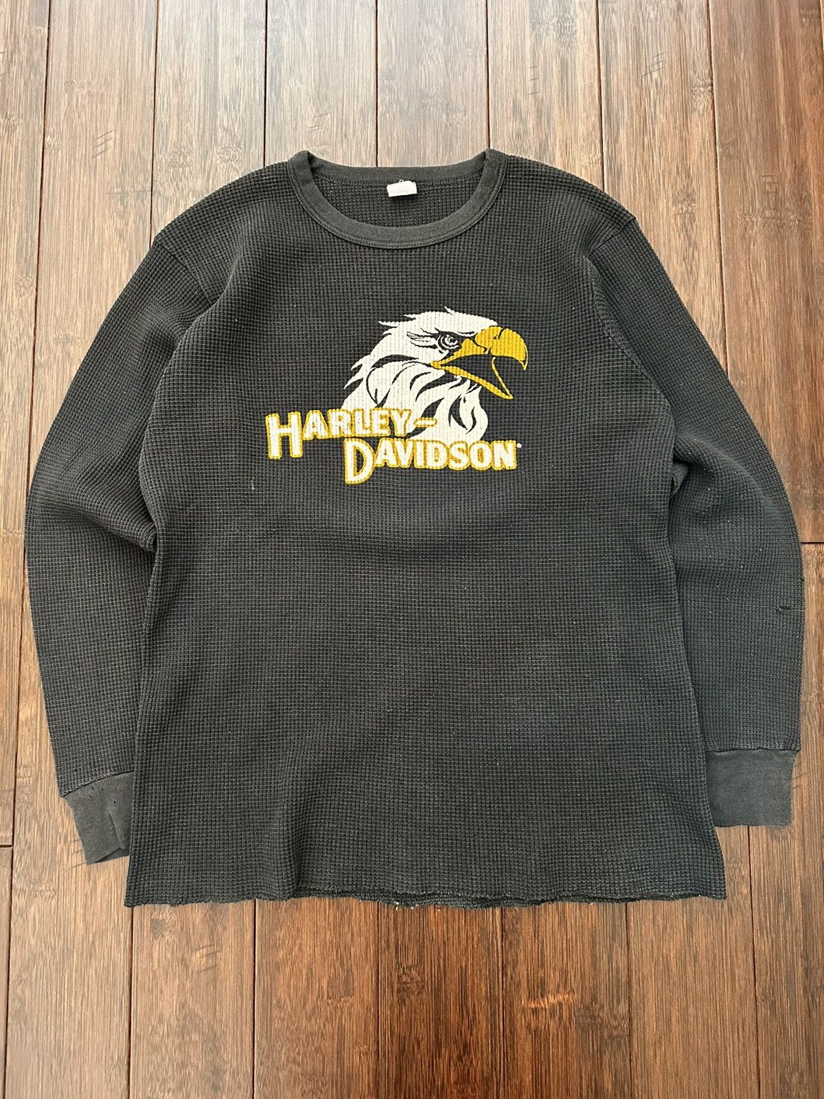 Harley Davidson 1980s Harley Long Sleeve Thermal ERD Grunge WCC Size US S / EU 44-46 / 1 - 1 Thumbnail