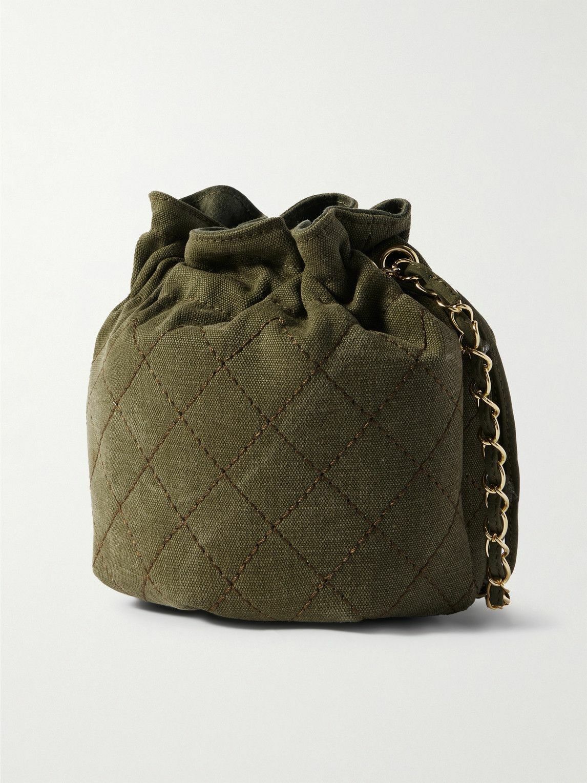 READYMADE READYMADE Quilted Embellished Military Canvas Crossbody Bag Size ONE SIZE - 3 Thumbnail
