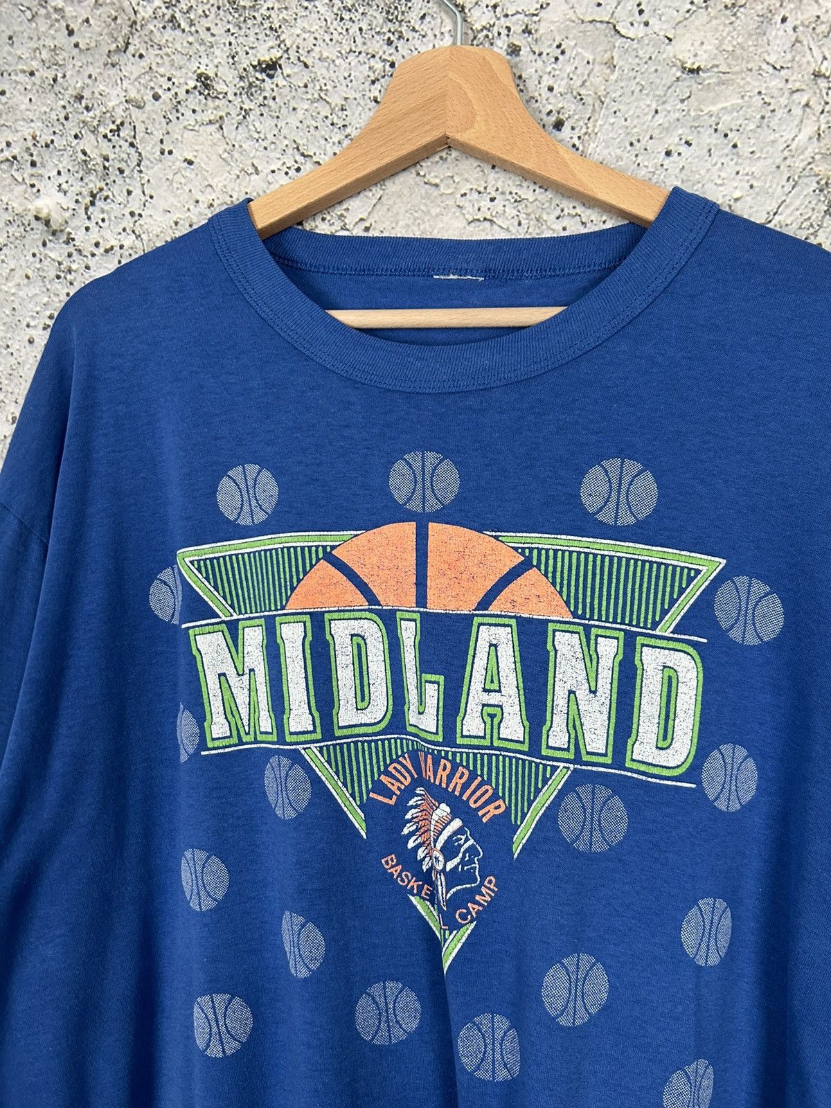 NBA Vintage Midland 90s Single Stitch Basketball NBA Tee Size US L / EU 52-54 / 3 - 3 Thumbnail