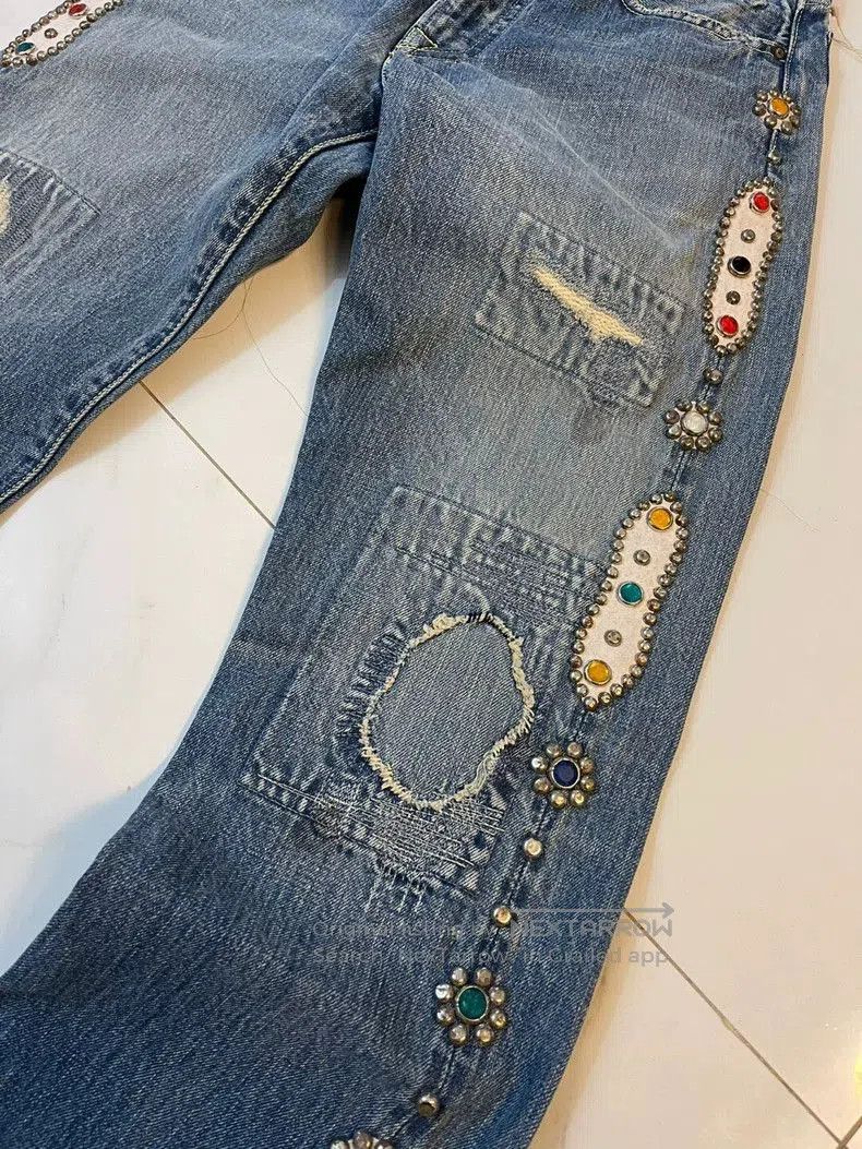 Kapital unique kapital gemstone embellished jeans. Size US 30 / EU 46 - 3 Thumbnail