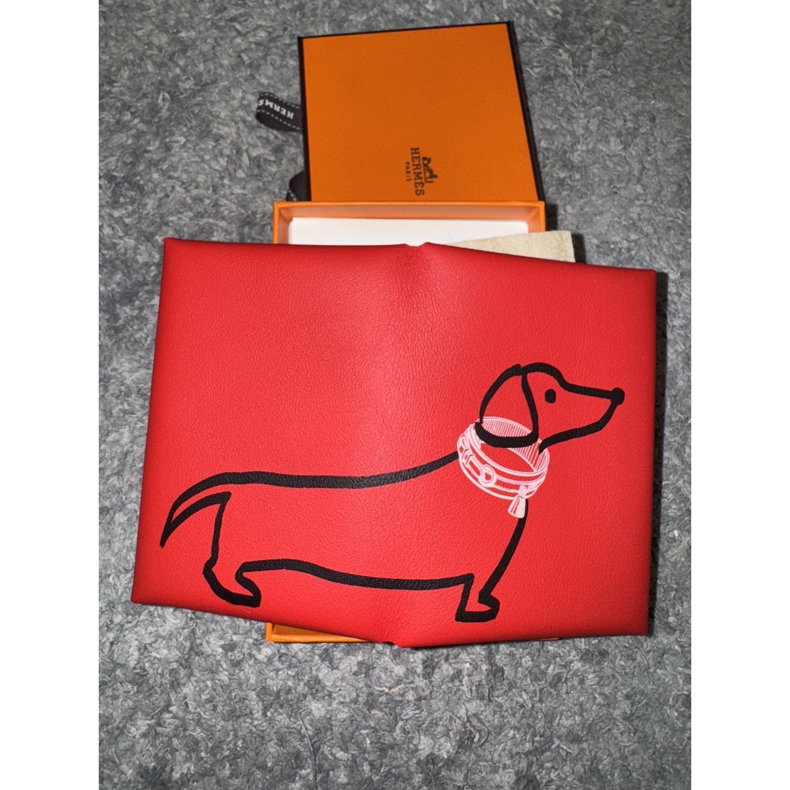 Hermes Hermes Wallet Dachshund Dog Rouge De Coeur Red Card Holder Size ONE SIZE - 5 Thumbnail