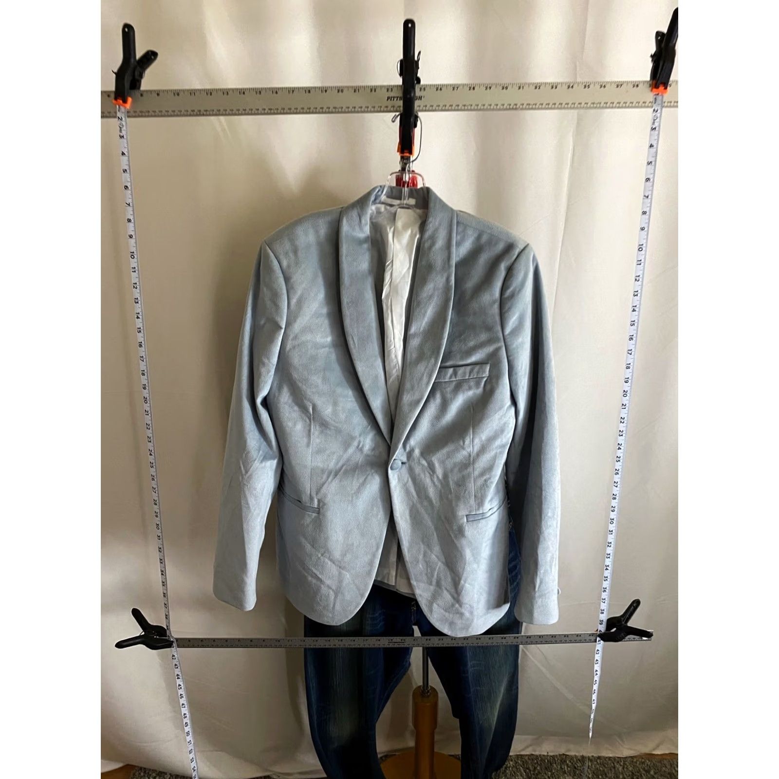Vintage Boohoo Man JACKET COAT Velour Poly Sz 38 NWT Blazer Men Sharp 38 Velour Poly Jacket Coat NWT Boohoo Man Mens Jacket Coat Sz 38 Sharp Size 38R - 2 Thumbnail