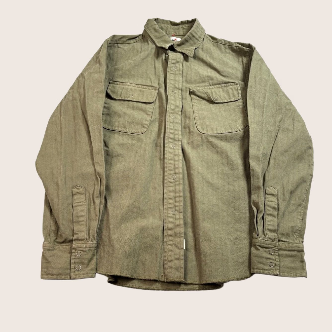 AYR AYR Shirt Mens S Green Button Shacket academia heritage quiet luxury capsule Size US S / EU 44-46 / 1 - 1 Thumbnail