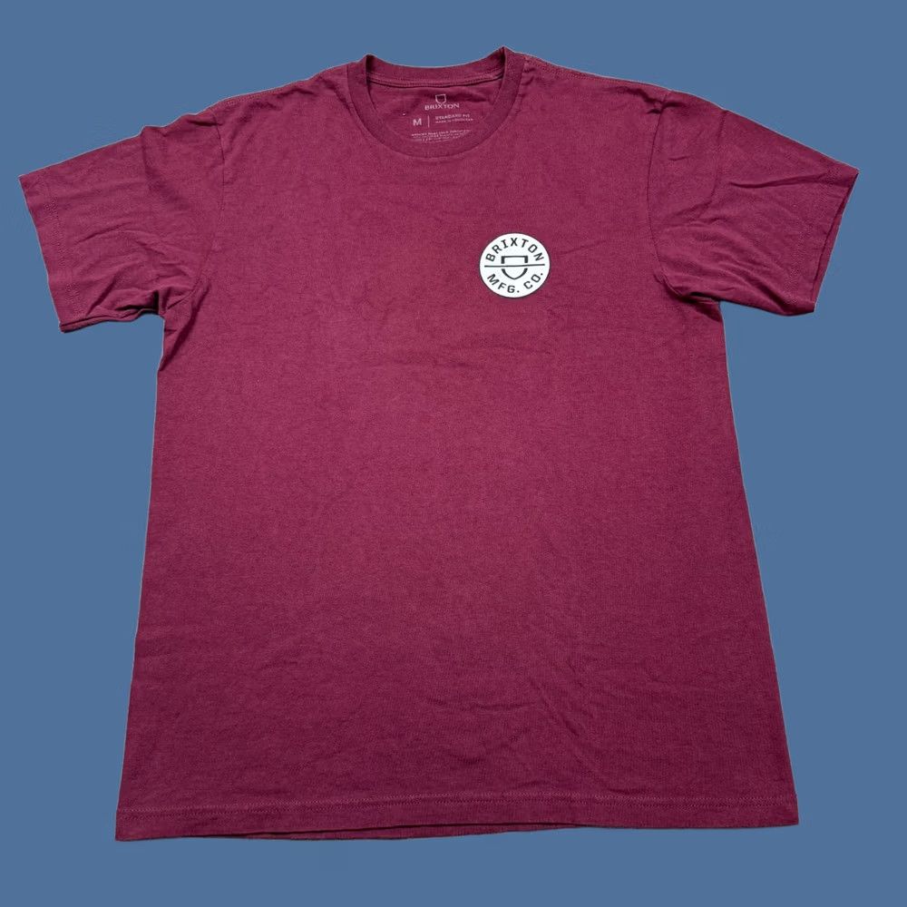Brixton Brixton T-Shirt Shirt Red Brixton Mens Size M Short Sleeve Logo Vintage No Size US M / EU 48-50 / 2 - 1 Thumbnail