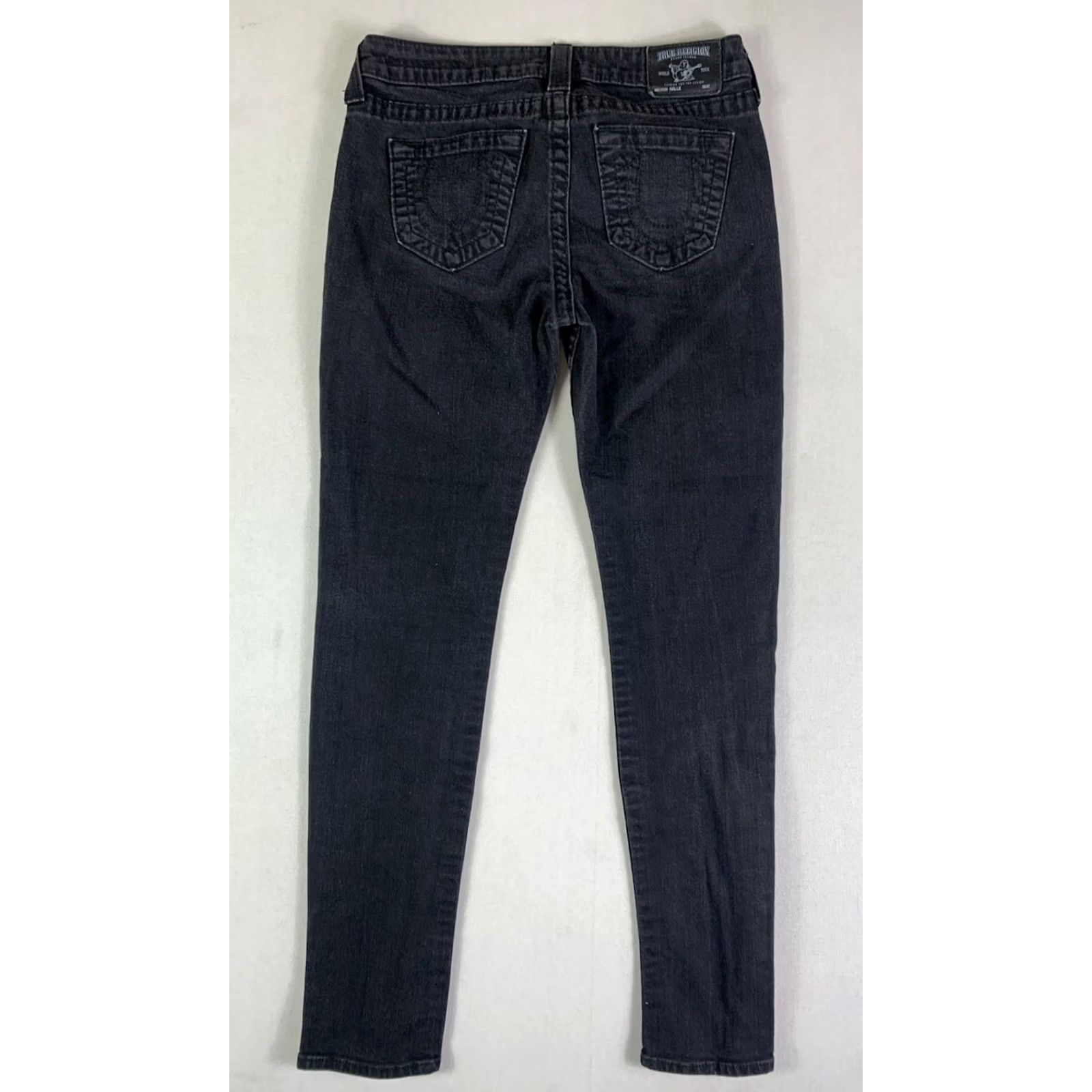 True Religion True Religion Black Denim Jeans Women 28 Halle Made in USA (fits 28x29) WAXN95CR0 Size 28" / US 6 / IT 42 - 2 Thumbnail
