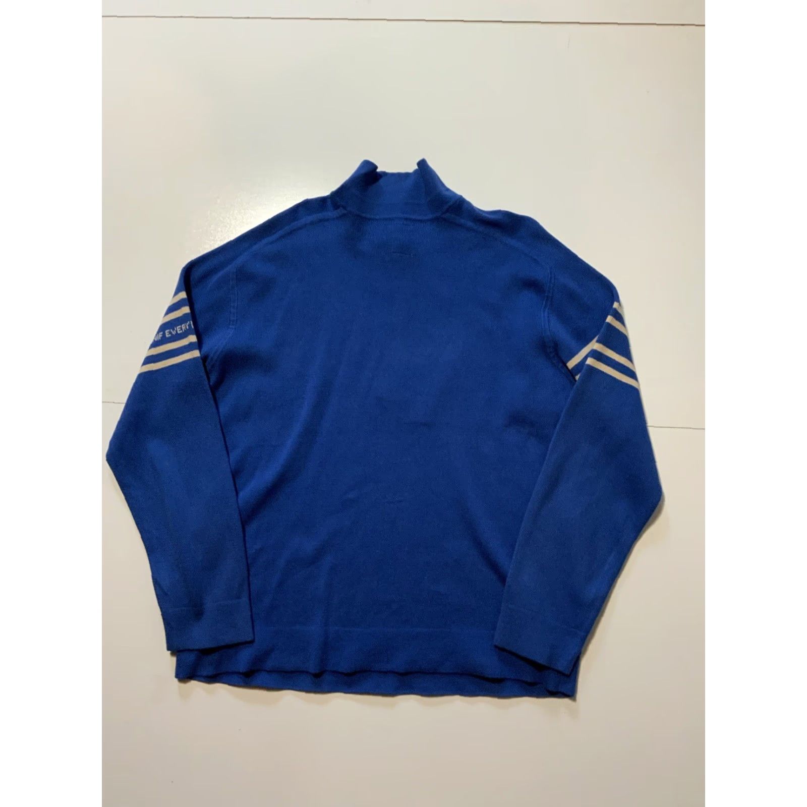 UNIF UNIF Everyday Bliss Fitz Blue Stripe Knit Rugby Polo Pullover Sweater Sz. M Size US M / EU 48-50 / 2 - 3 Thumbnail
