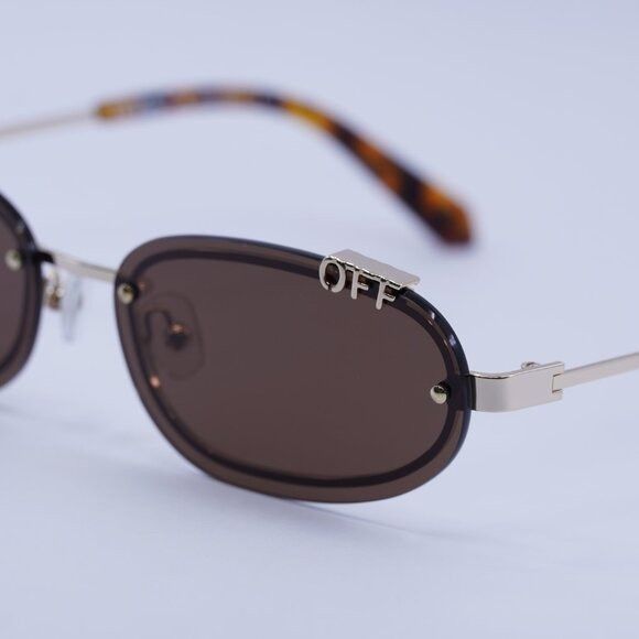 Off-White 🕶️New Off-White OERI13M MIAMI 7664 Sunglasses - Gold Frame Size ONE SIZE - 9 Thumbnail
