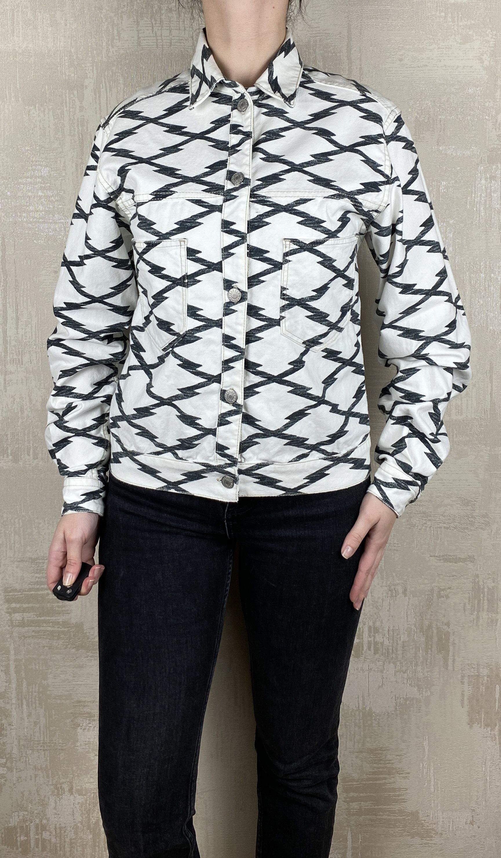 Isabel Marant Etoile Isabel Marant Etoile Cotton Grid Print Denim Jacket Size M / US 6-8 / IT 42-44 - 2 Thumbnail