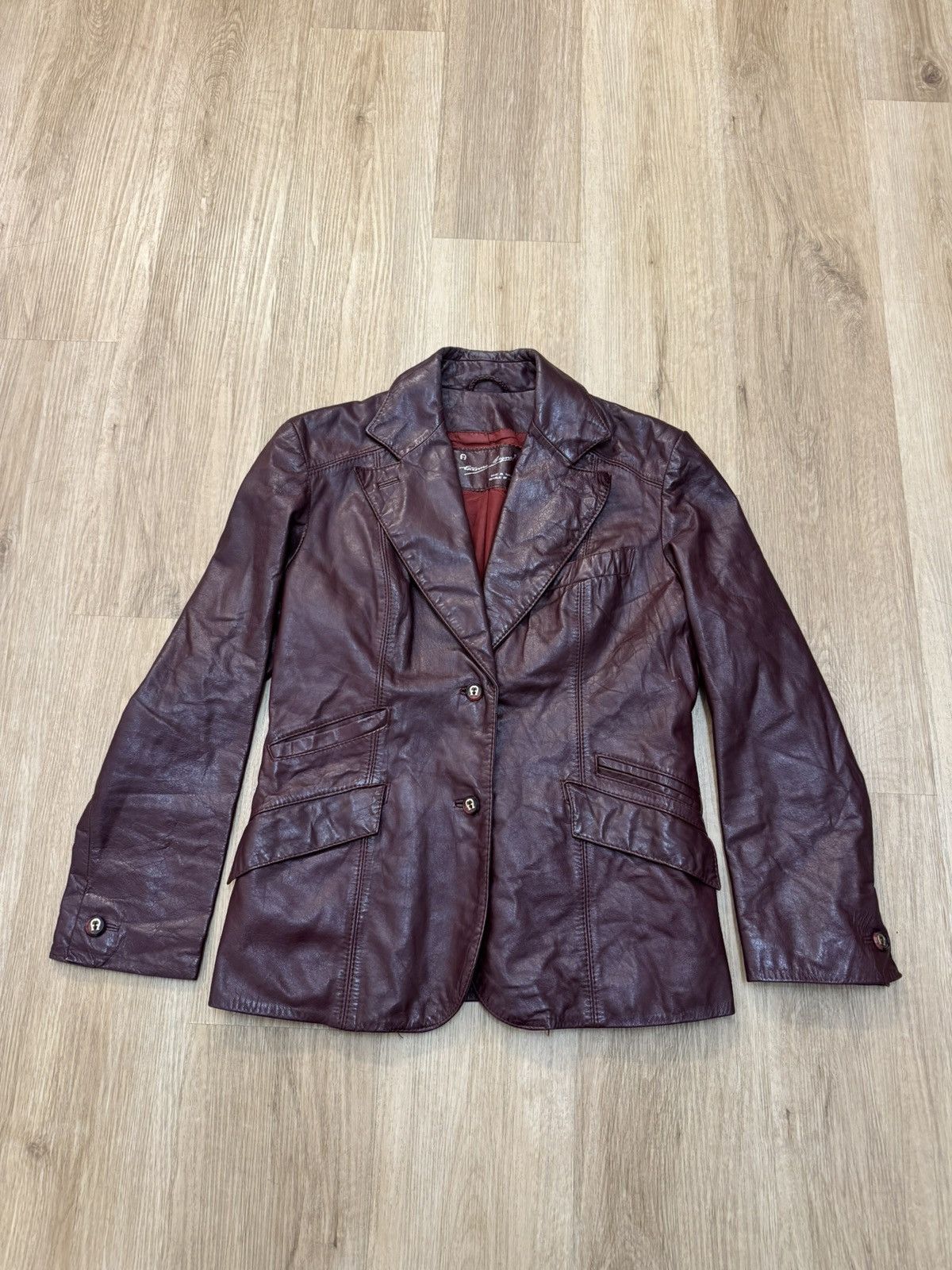 Etienne Aigner Etienne Aigner Vintage 70s 1970 Leather Blazer Jacket Taiwan Size M / US 6-8 / IT 42-44 - 1 Thumbnail