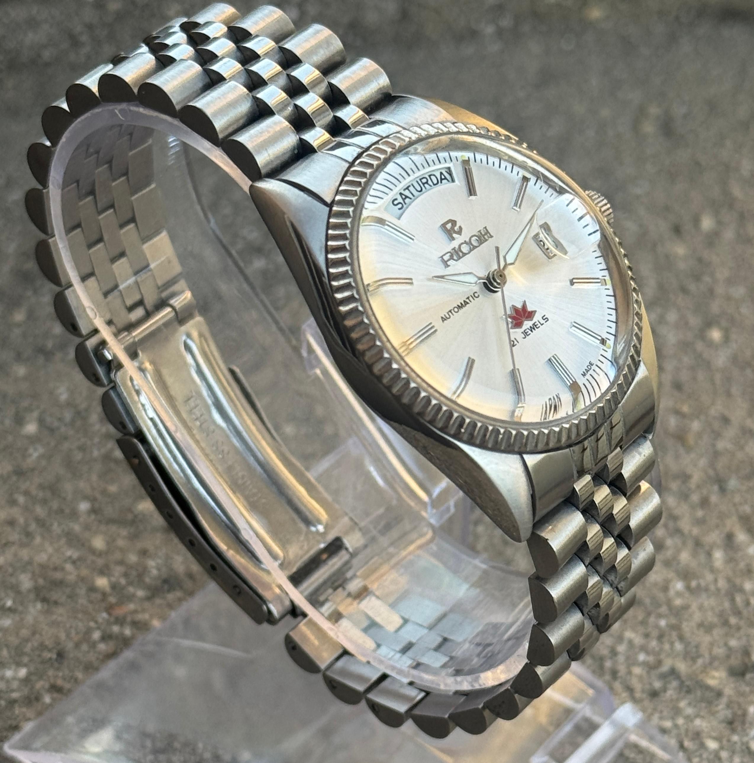 Other Vintage Ricoh President Automatic Silver Dial Size 36 - 7 Thumbnail