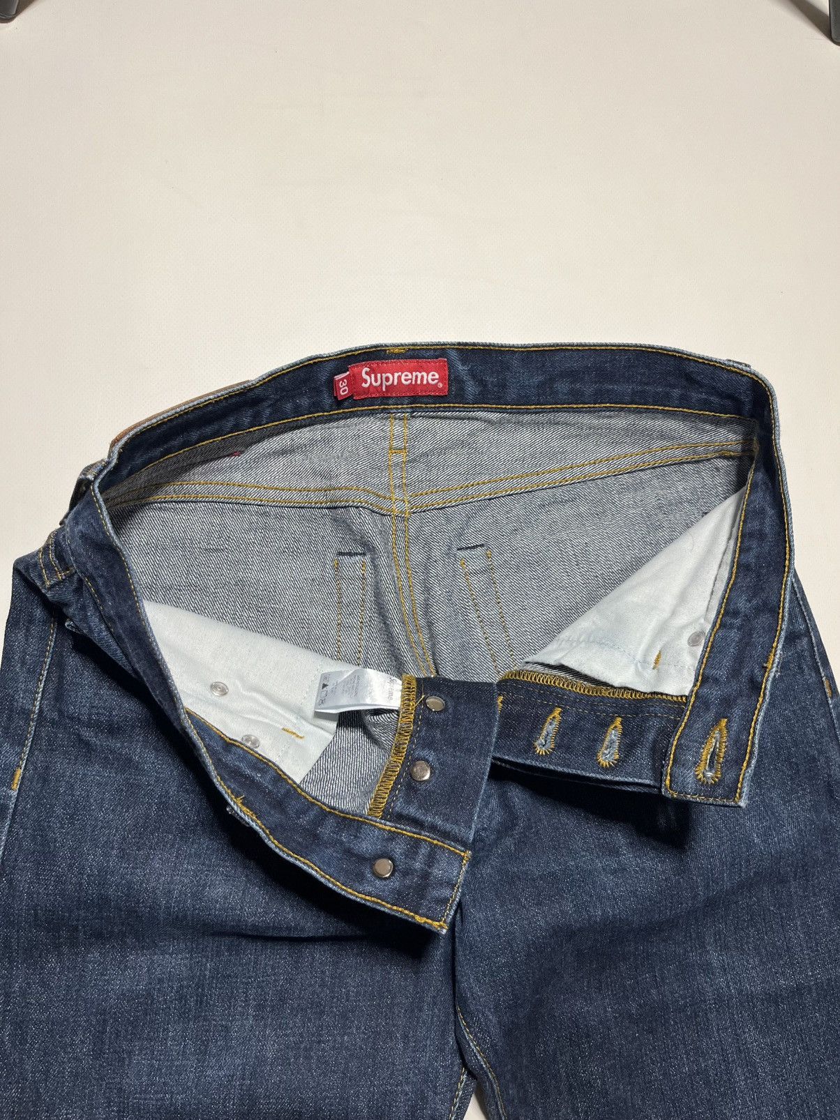 Supreme Supreme Selvedge Denim Jeans Made in USA Vintage Red Patch Size US 30 / EU 46 - 12 Thumbnail