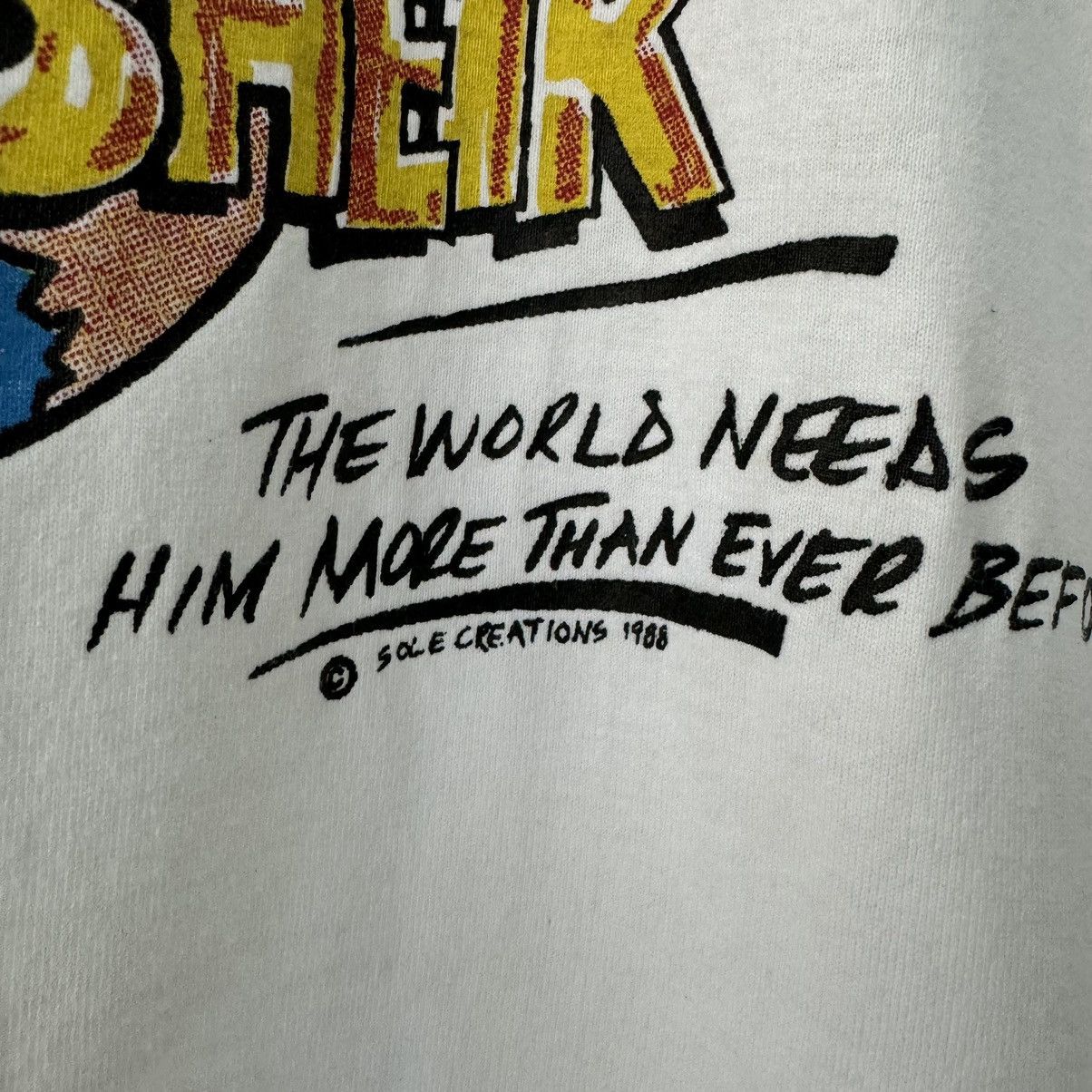 Vintage 88’s Super Sheik Condom Man Tee Size US XL / EU 56 / 4 - 4 Thumbnail