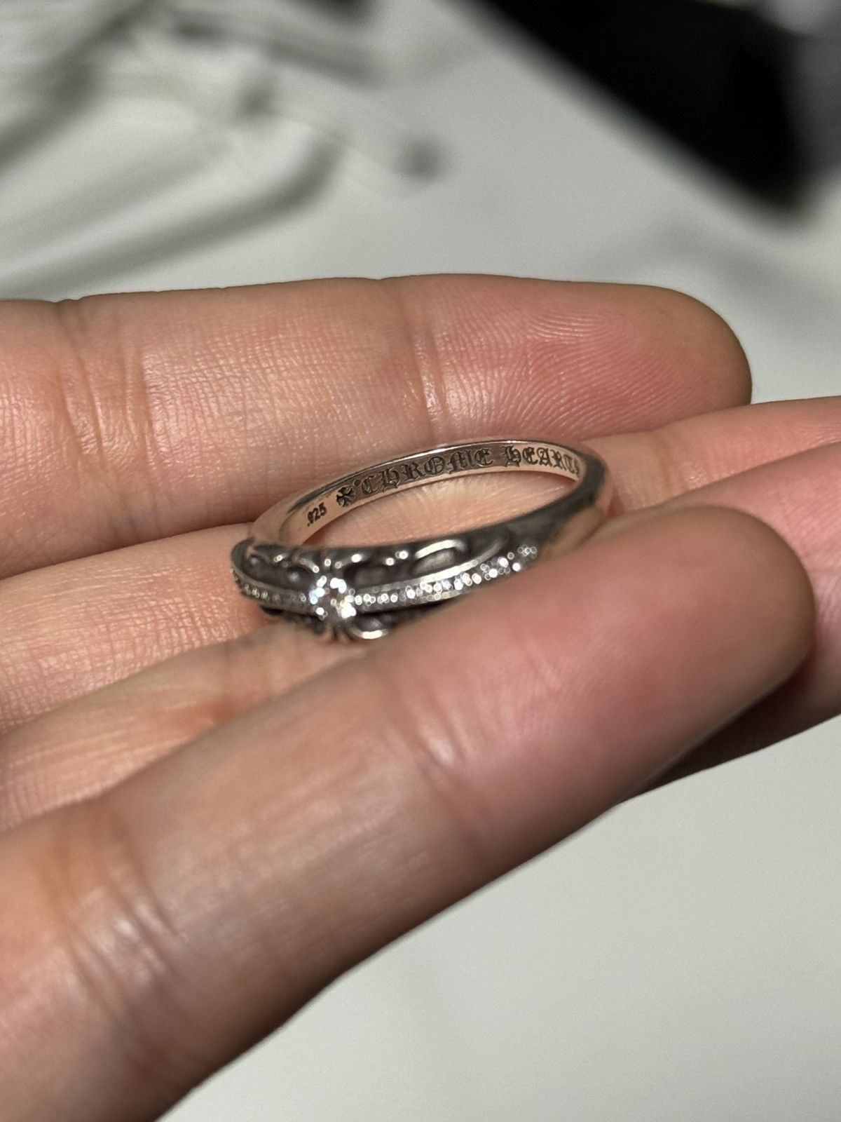 Chrome Hearts Chrome hearts factory set pave mini floral ring Size ONE SIZE - 21 Thumbnail