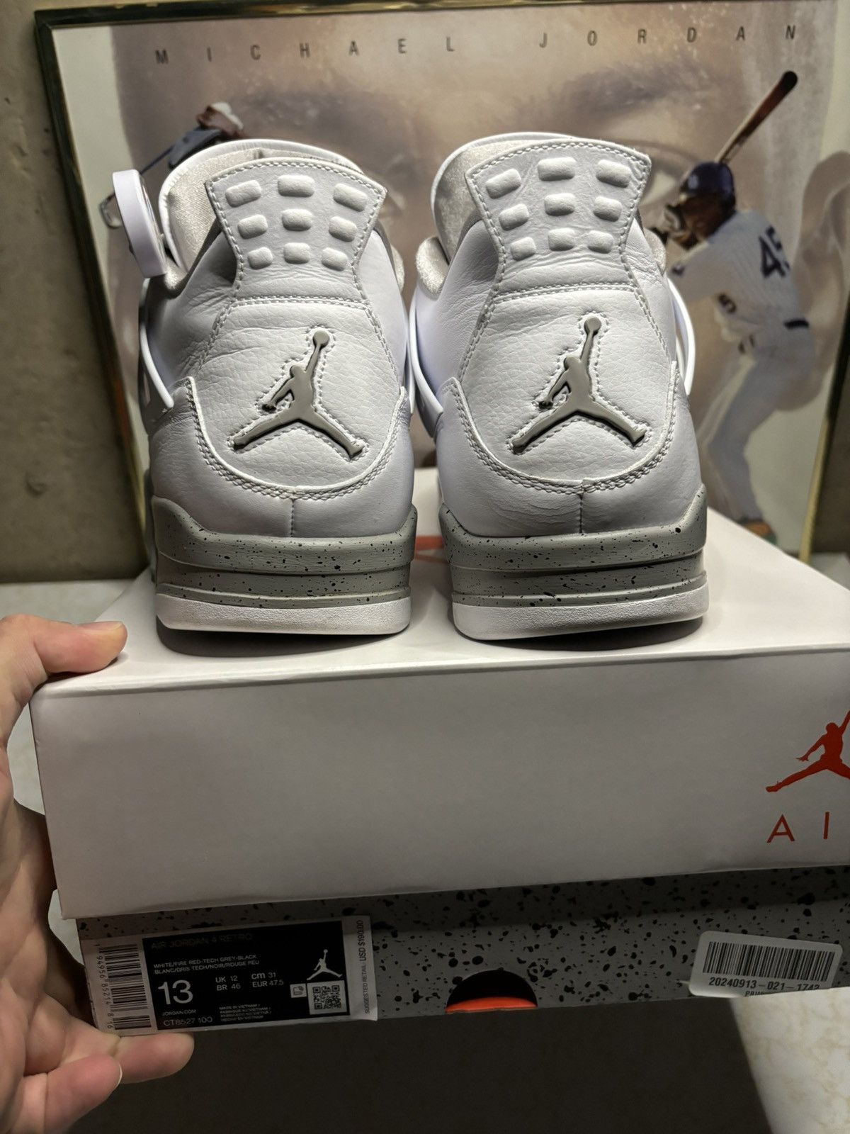 Jordan Brand Jordan Retro 4 ‘white oreo’ Size US 13 / EU 46 - 7 Thumbnail