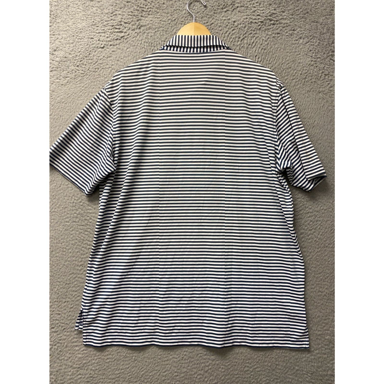 Peter Millar VINTAGE Peter Millar Summer Comfort Golf Polo Shirt Men Large White Black Striped 90s Size US L / EU 52-54 / 3 - 7 Thumbnail