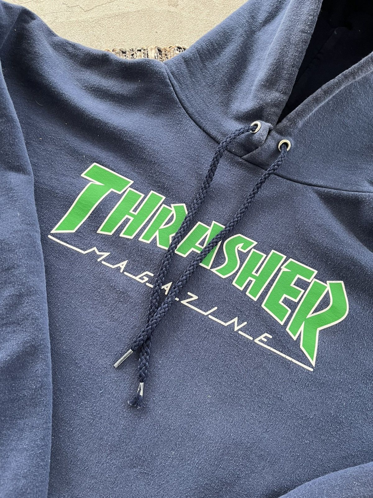 Thrasher Vintage 00s Thrasher Faded Blue minimalistic sk8 y2k Hoodie Size US L / EU 52-54 / 3 - 9 Thumbnail