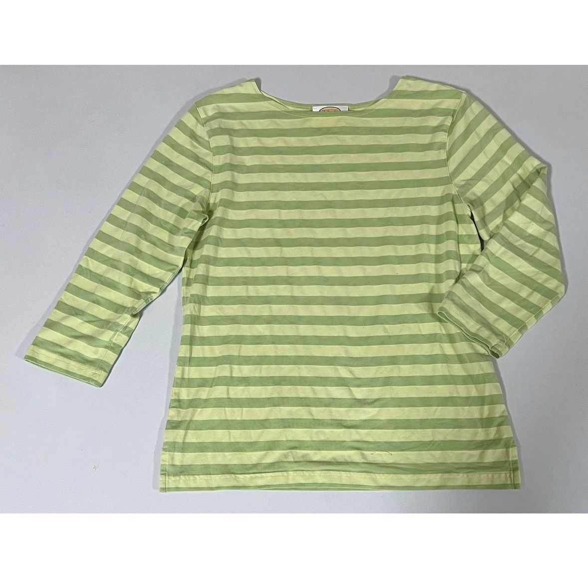 Talbots Talbots Striped 3/4 Quarter Sleeve T-Shirt Top Tee Size S 💚✨ Size S / US 4 / IT 40 - 1 Thumbnail