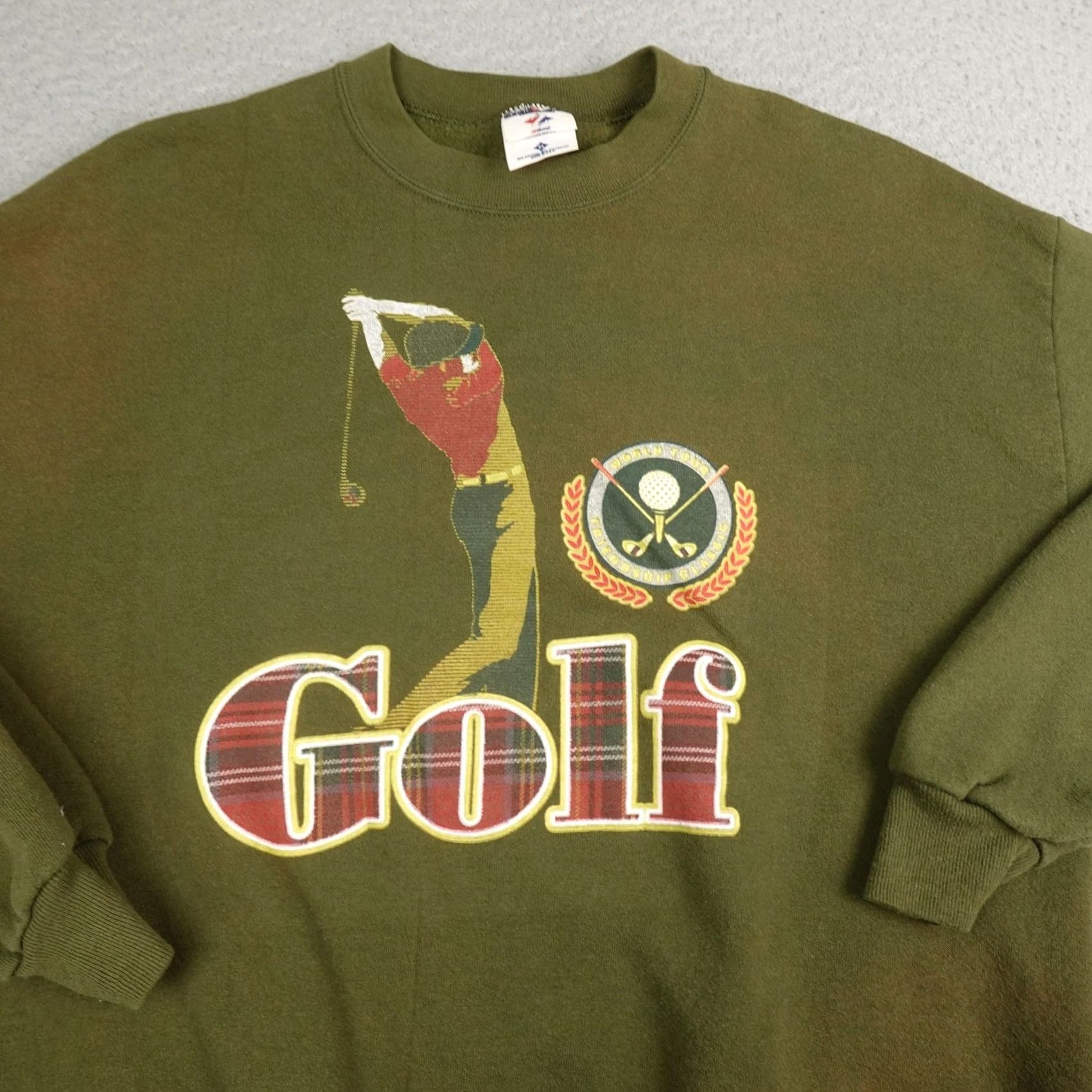 Jerzees VINTAGE Jerzees Sweatshirt Mens XL Green Golf Graphic Fleece Crewneck USA 90s Size US XL / EU 56 / 4 - 4 Thumbnail