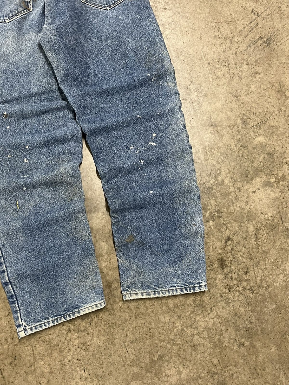 Carhartt × Vintage Carhartt thrashed and faded denim flannel lined pants skater Size US 34 / EU 50 - 5 Thumbnail