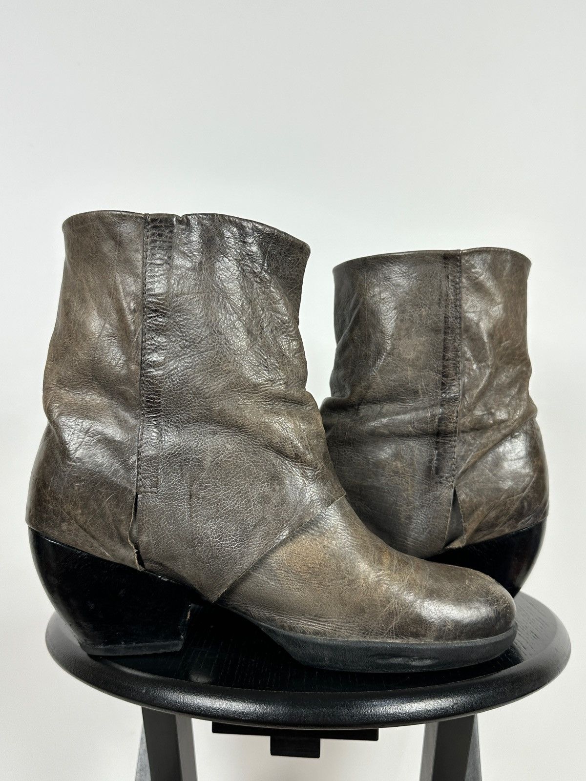 A.S.98 A.S.98. Airstep Leather Biker Ankle Boots Size US 11 / IT 41 - 8 Thumbnail