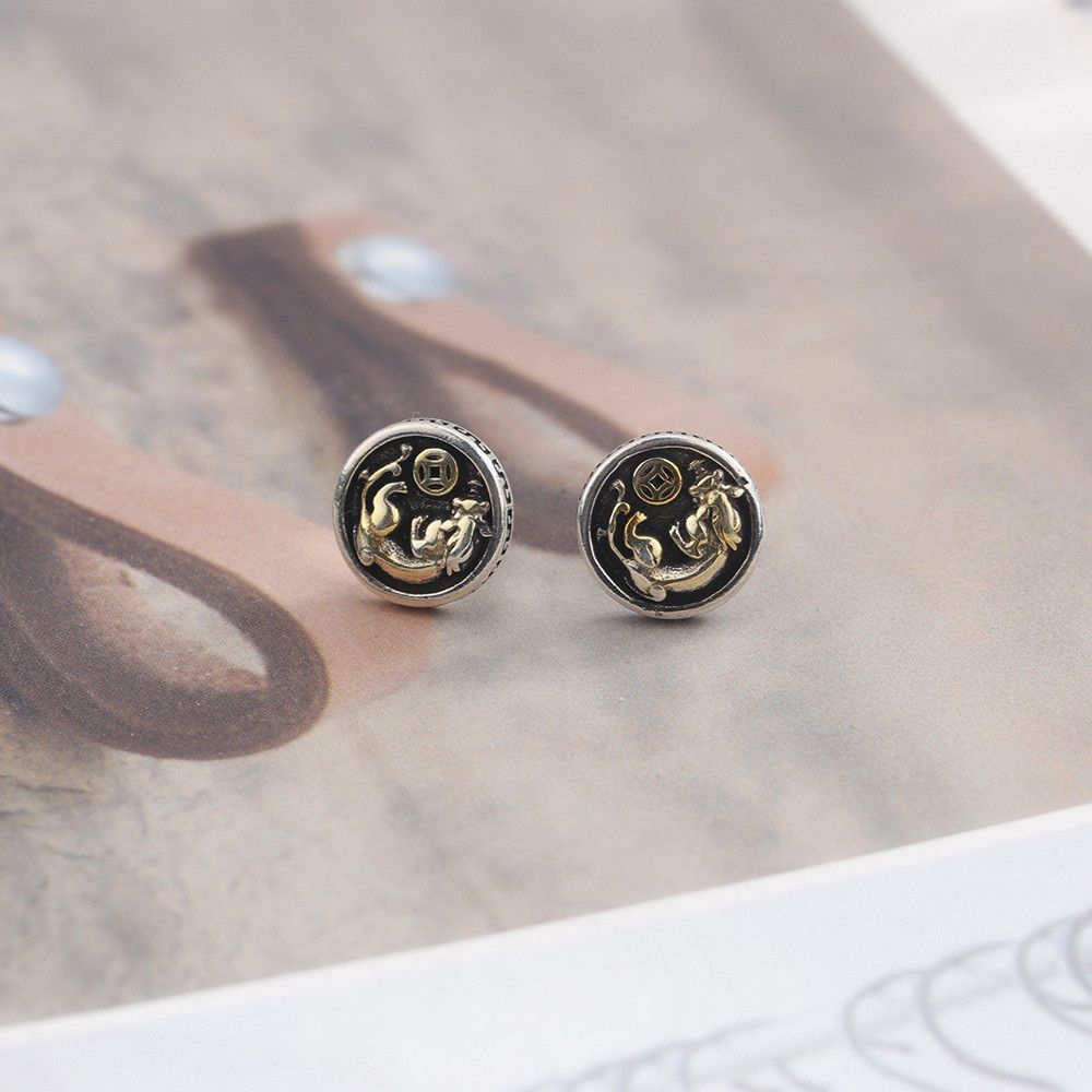 Jewelry Modern Earrings One Pairs Chrome Jewelry Size ONE SIZE - 2 Thumbnail