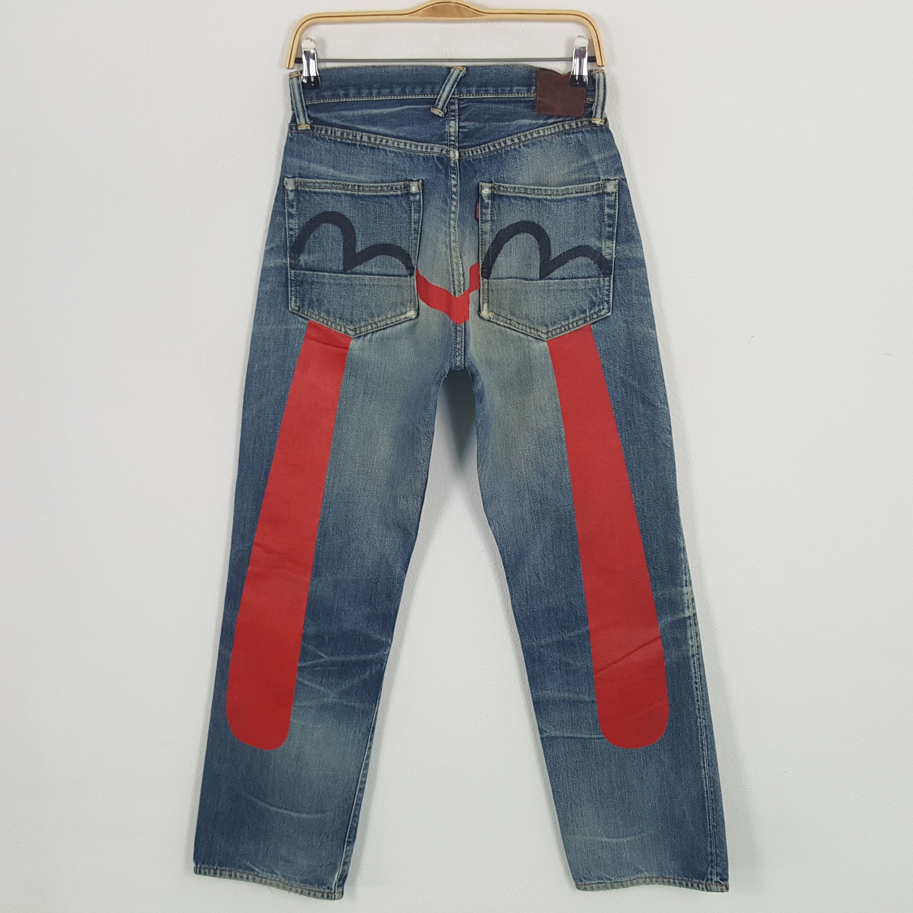 Evisu × Vintage Vintage Evisu Japan Selvedge Custom Daicock Denim Jeans Size US 27 - 1 Thumbnail