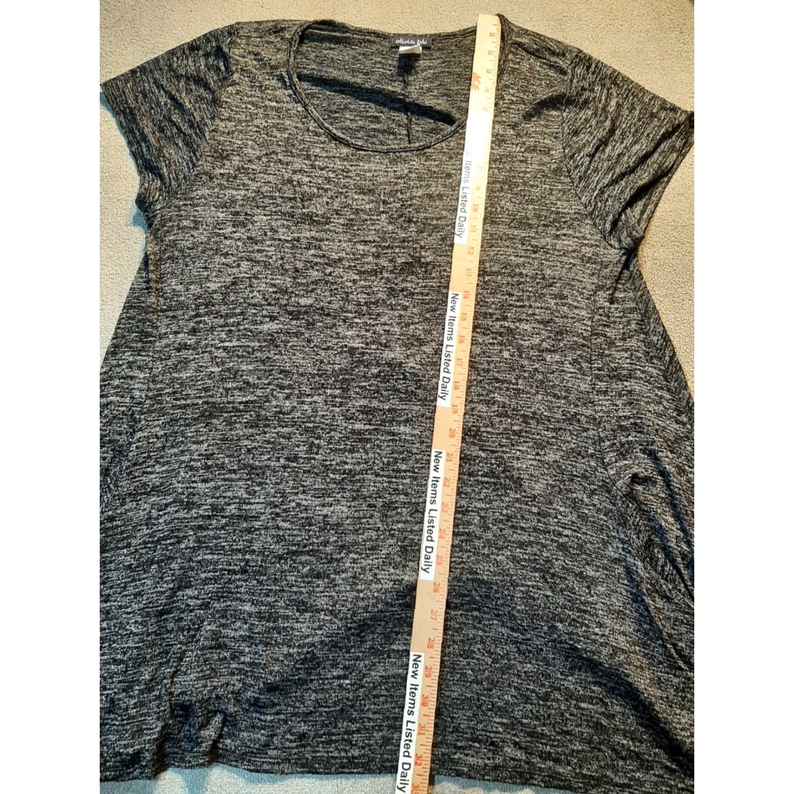 Alice + Olivia Olivia Blu Shirt Dress 2X Gray Short Sleeve Knit 2 pocket Alice + Olivia Shirt Dress Womens Regular Casual Short Sleeve Dress Size XXL / US 16-18 / IT 52-54 - 2 Thumbnail