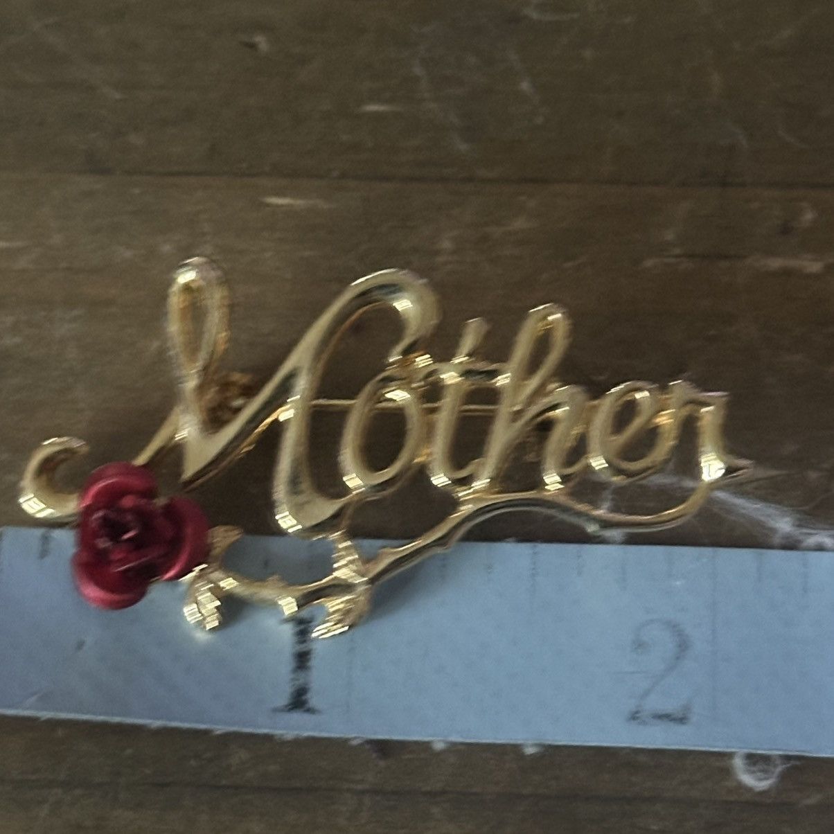 Vintage Vintage gold tone Mother brooch Size ONE SIZE - 2 Thumbnail