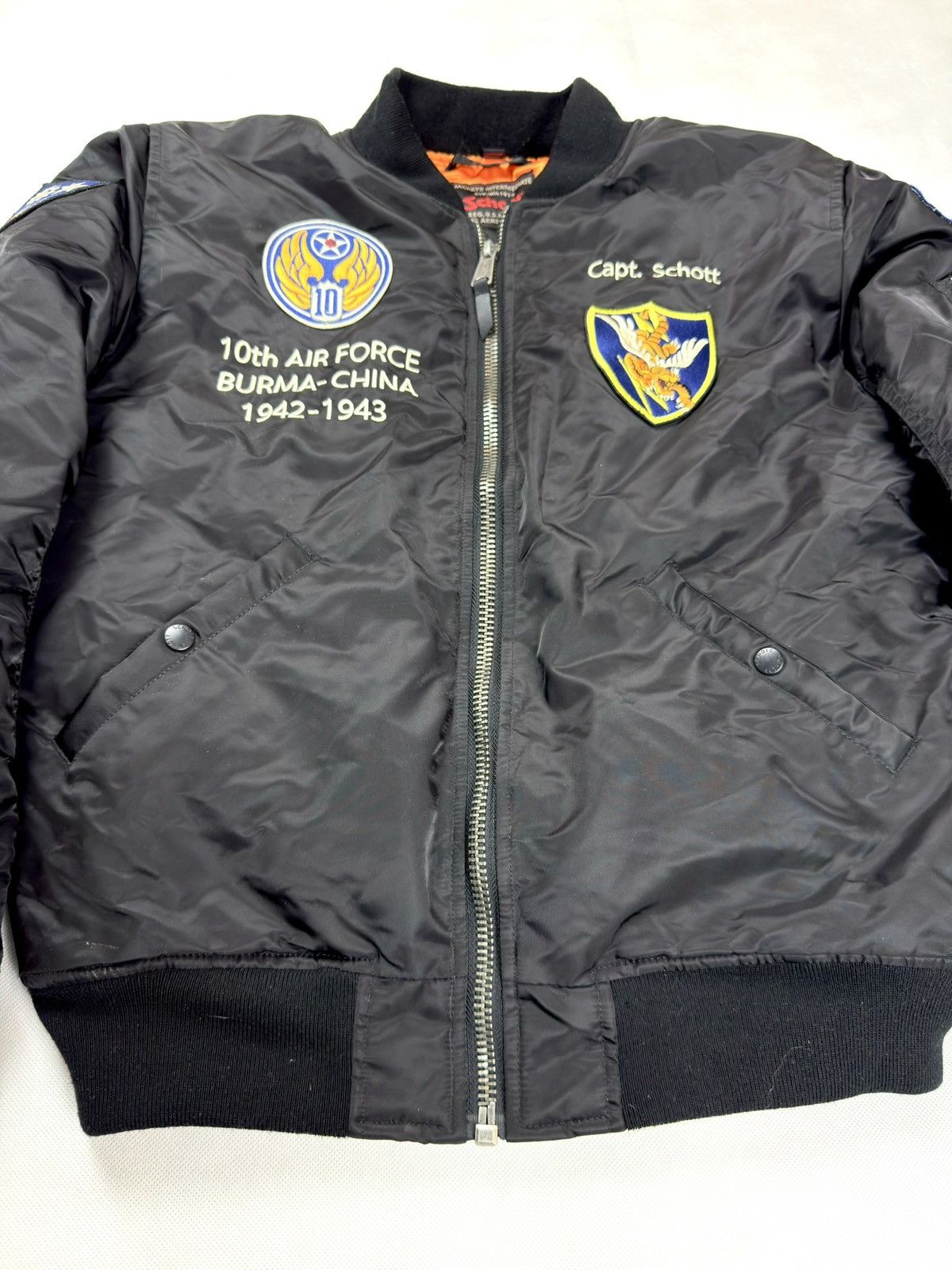 Schott Schott Flying Tenth MA-1 Bomber Jacket Size US M / EU 48-50 / 2 - 3 Thumbnail