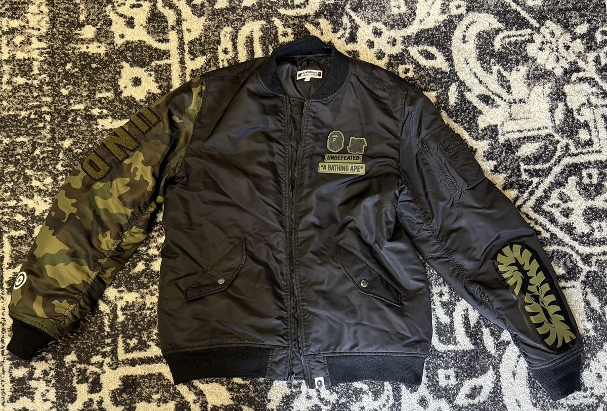 BAPE × undefeated MA-1 迷彩 BAPE x UNDEFEATED MA-1 Bomber Jacket Shark Camo XL