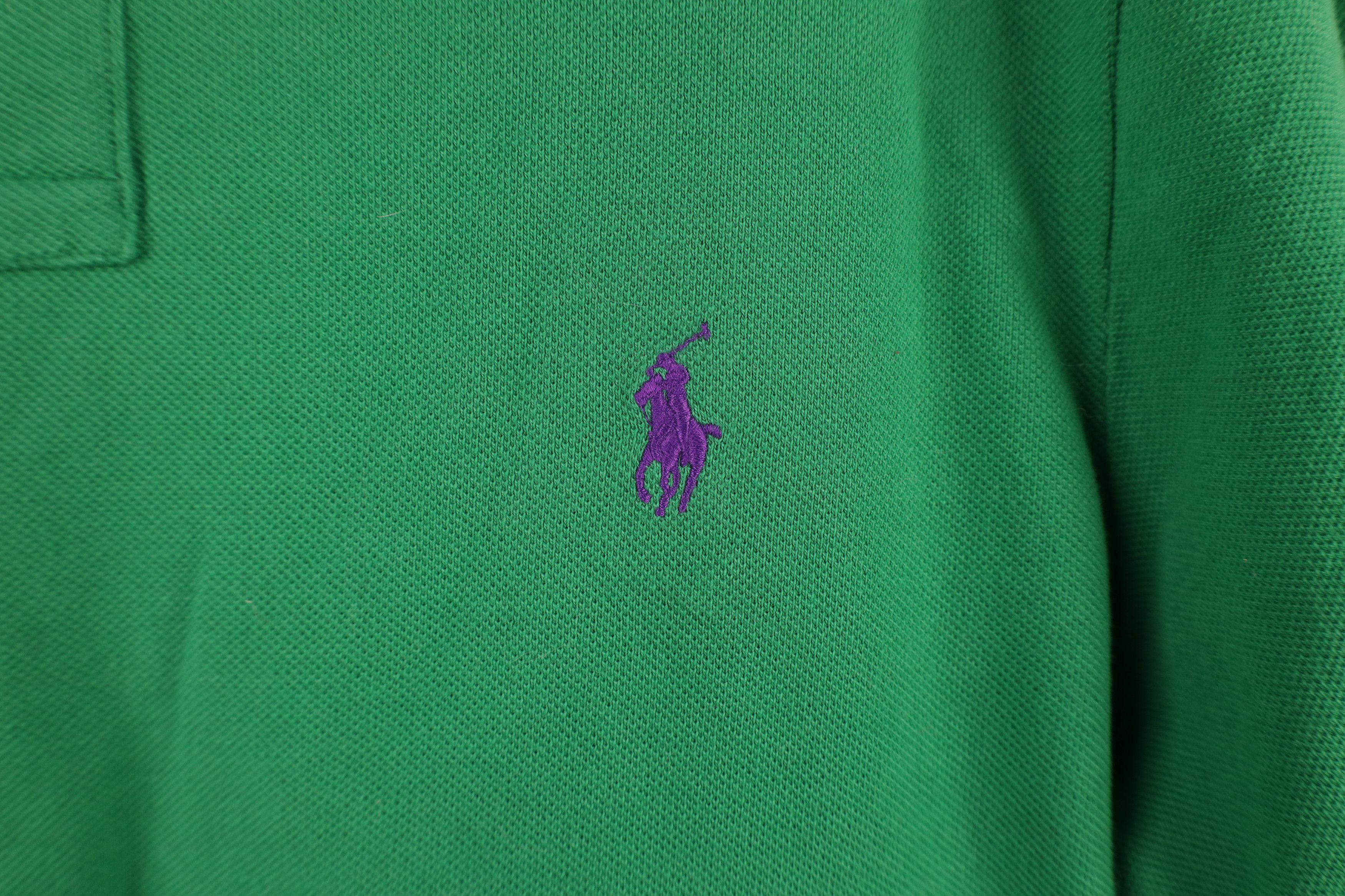 Ralph Lauren × Vintage Vintage 90s Ralph Lauren Fit Collared Polo Shirt Kelly Green Size US M / EU 48-50 / 2 - 4 Thumbnail
