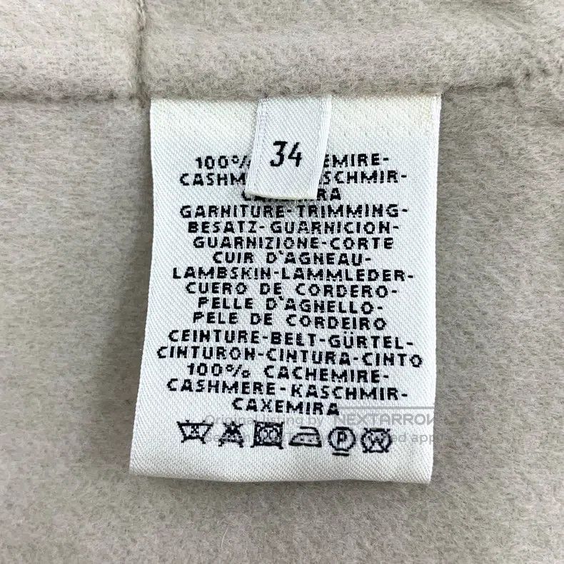 Hermes Hermes Oatmeal cashmere lapel single-breasted belted overc Size XXS / US 00 / IT 34 - 6 Thumbnail