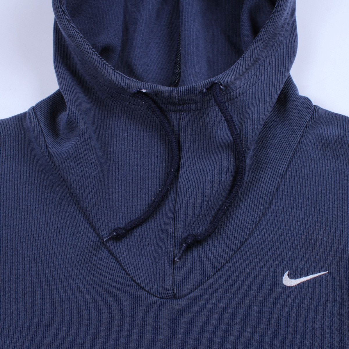 Nike × Vintage NIKE Vintage Ninja Style Blue High Neck Drawstring Hoodie Size US S / EU 44-46 / 1 - 8 Thumbnail