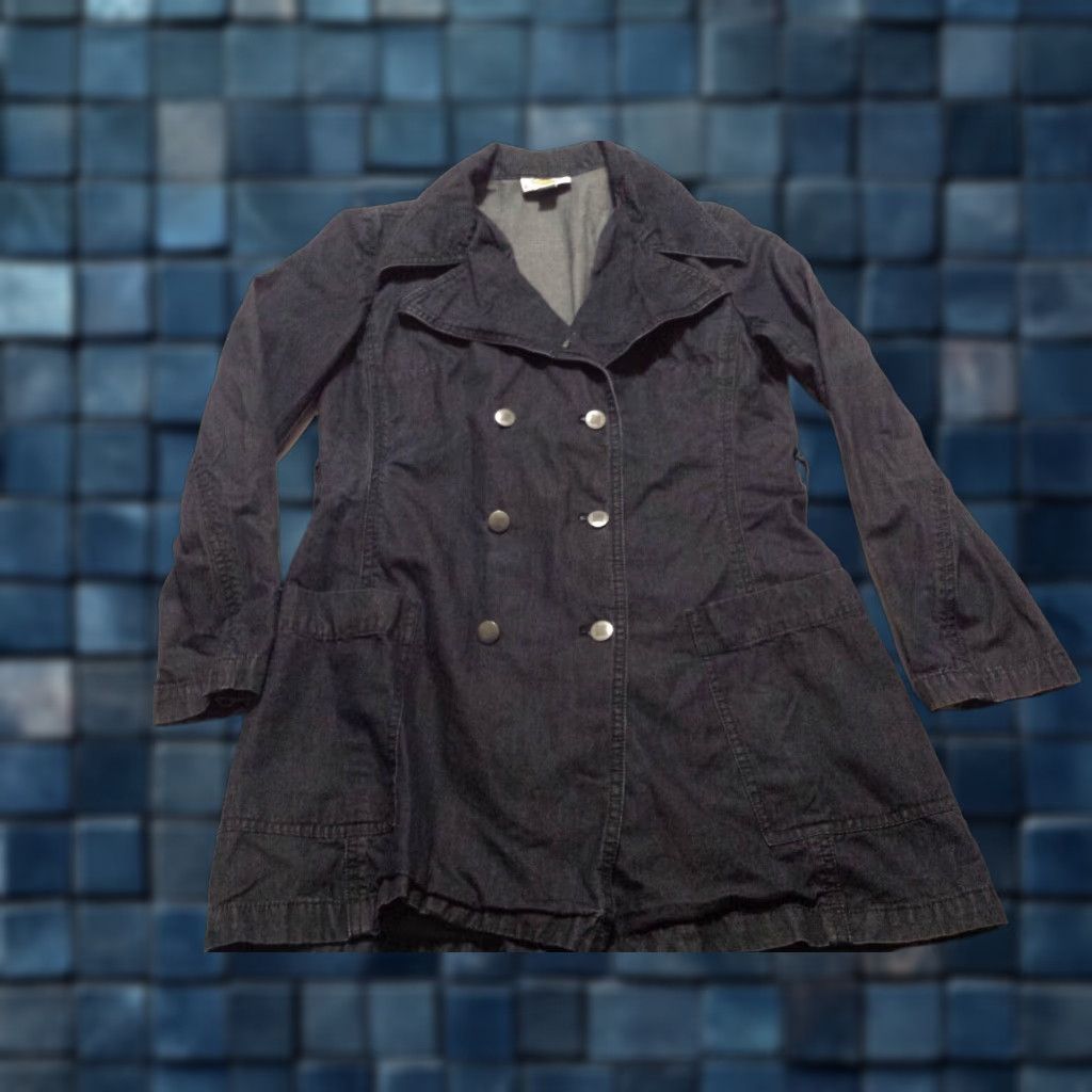 Talbots Talbots Coat Trench Womens sz 6 Blue 100% Cotton Double Breasted Long Sleeve Button Size M / US 6-8 / IT 42-44 - 1 Thumbnail