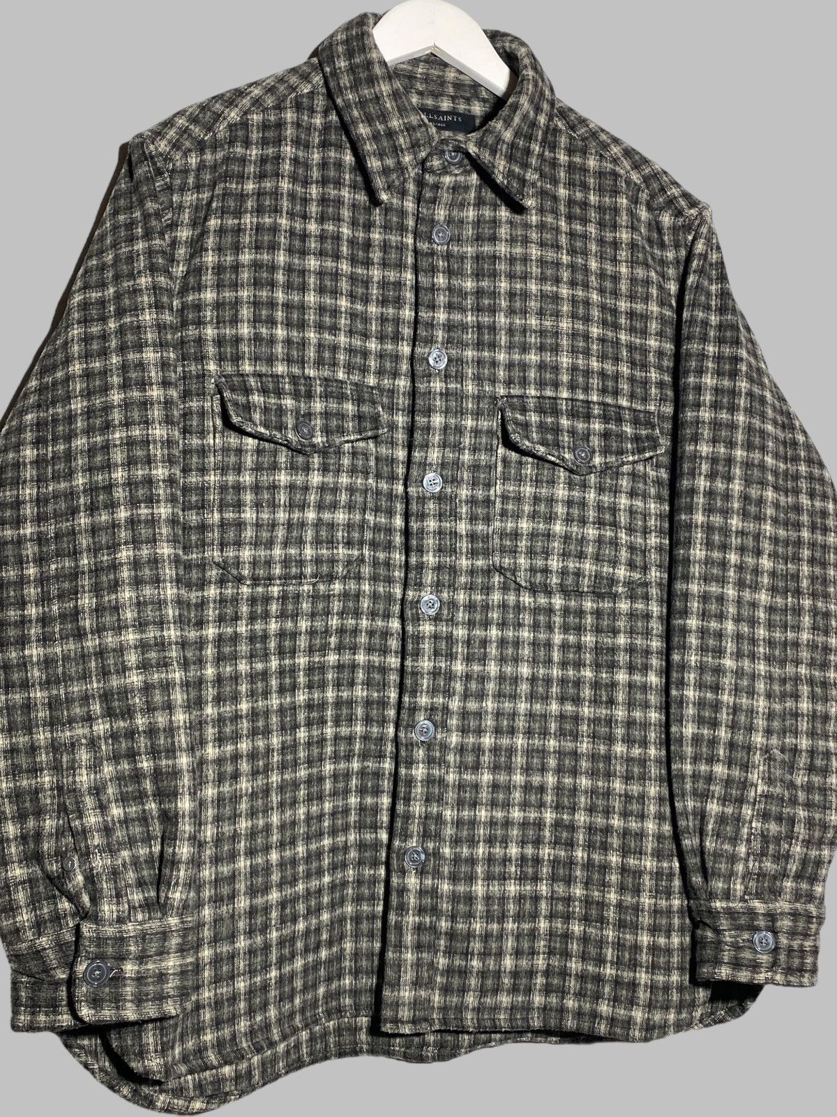 Allsaints 🔥 ALLSAINTS OVERSIZED FLANNEL SHIRT GRUNGE 🔥 Size US L / EU 52-54 / 3 - 3 Thumbnail