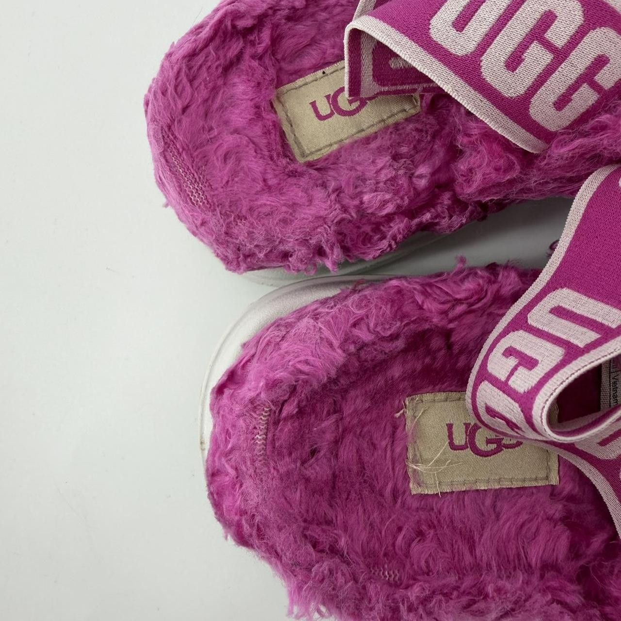 Ugg UGG Fluff Sugar Slipper Slides Pink Furry Slingback Women's Size US 6 / IT 36 - 3 Thumbnail