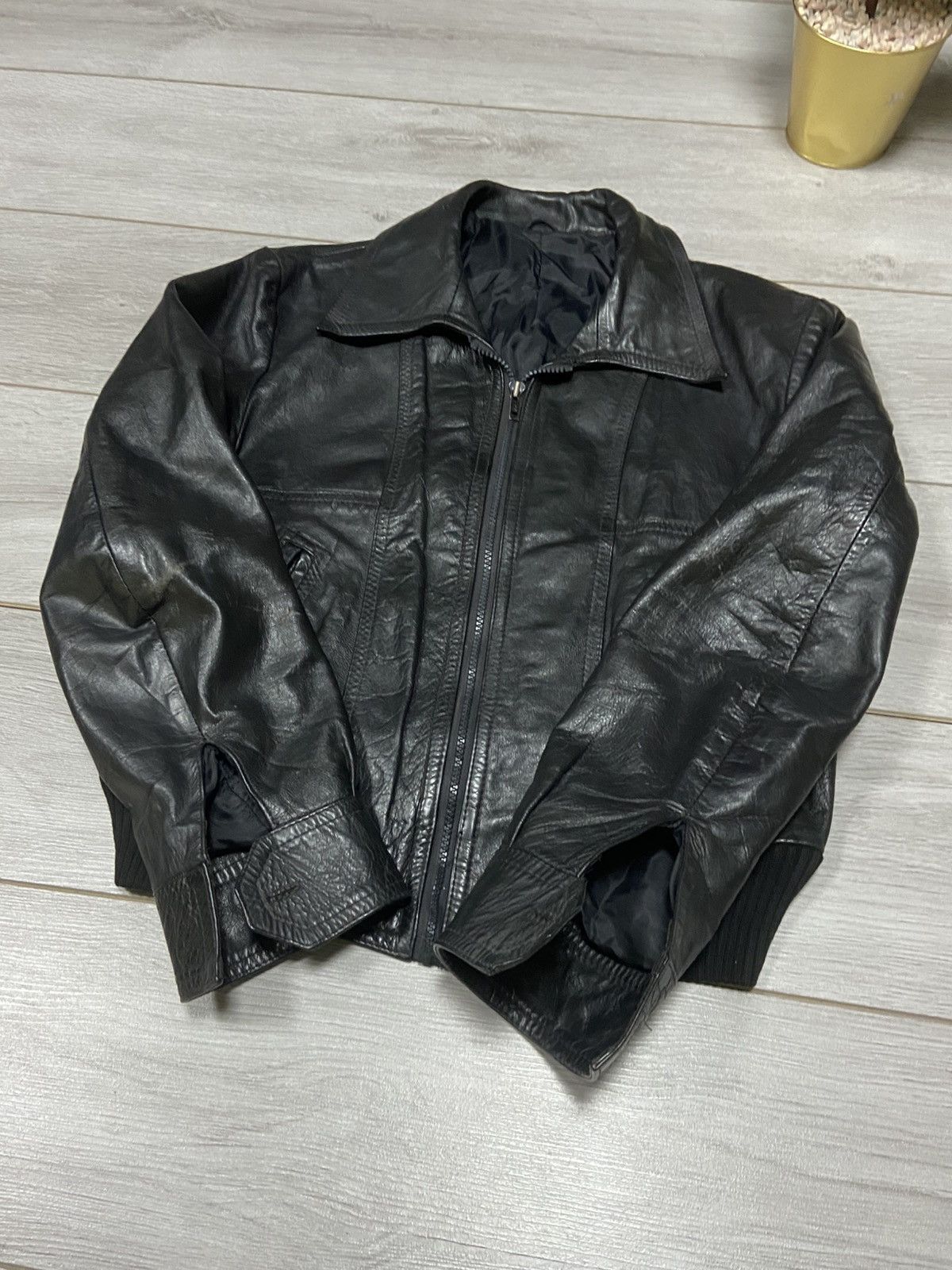 Genuine Leather Leather bomber jacket vintage zip Size US S / EU 44-46 / 1 - 6 Thumbnail