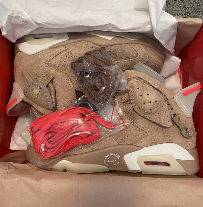 travis scott x nike air jordan 6 british khaki