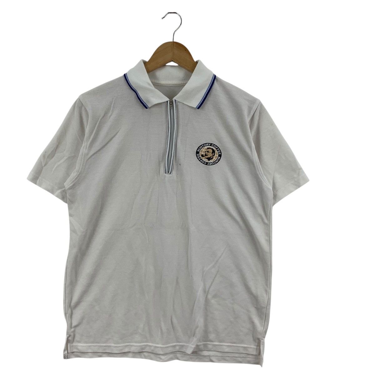 Vintage Vintage SUNTORY COFFEE JAPAN Half Zipper Polo Tee Shirt Size M / US 6-8 / IT 42-44 - 4 Thumbnail