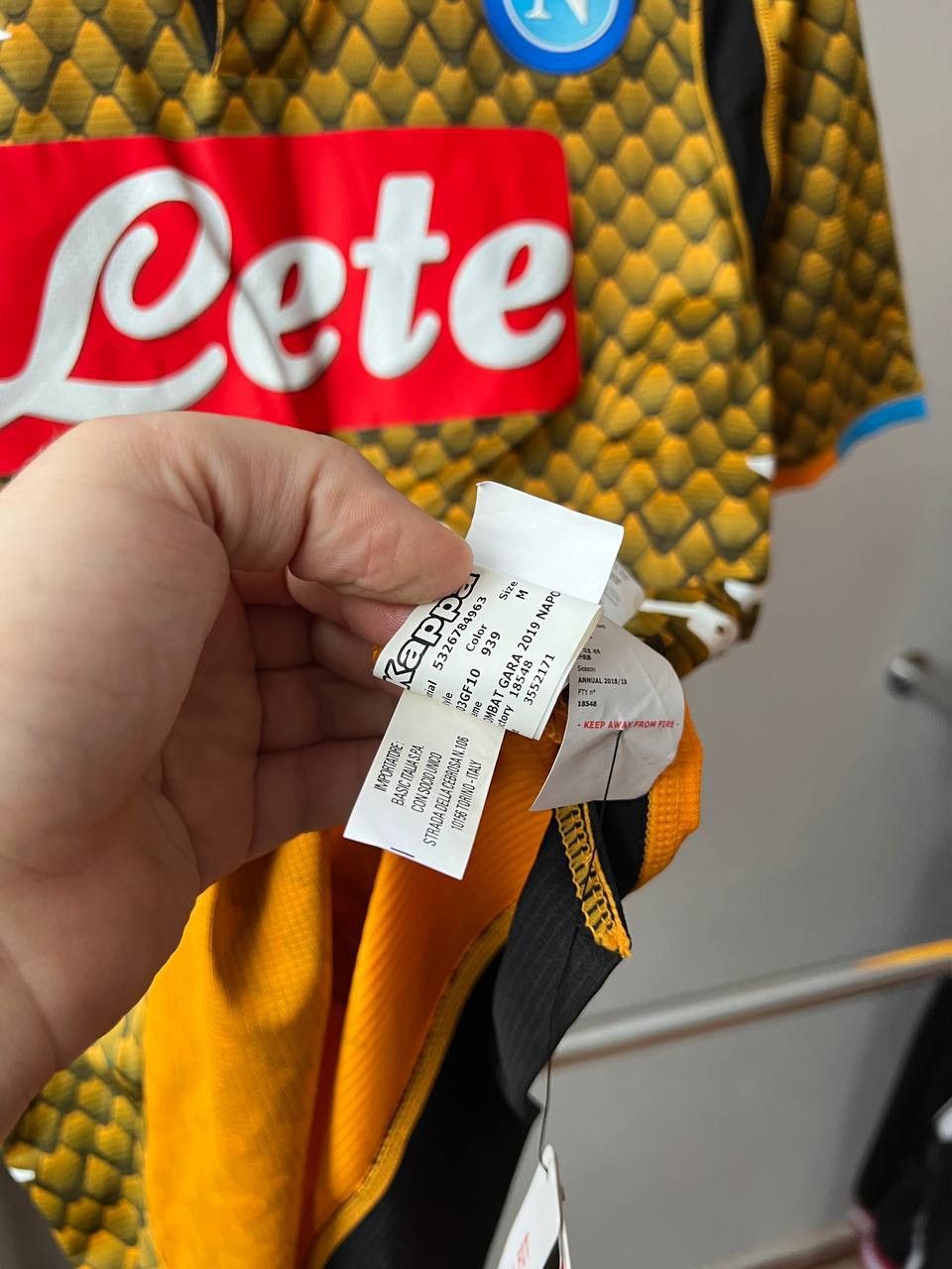 Kappa NEW! 2018/19 SSC NAPOLI GK SOCCER JERSEY FOOTBALL SHIRT SZ M Size US M / EU 48-50 / 2 - 16 Thumbnail