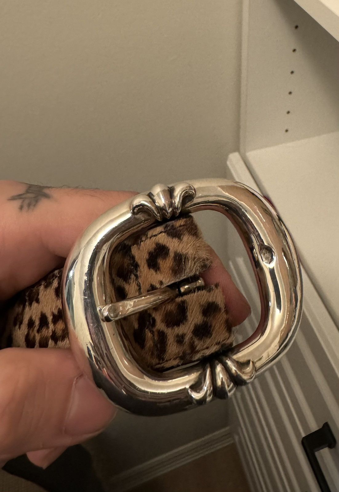 Chrome Hearts Chrome Hearts Cheetah Print Gunslinger Belt Size 36 - 8 Thumbnail