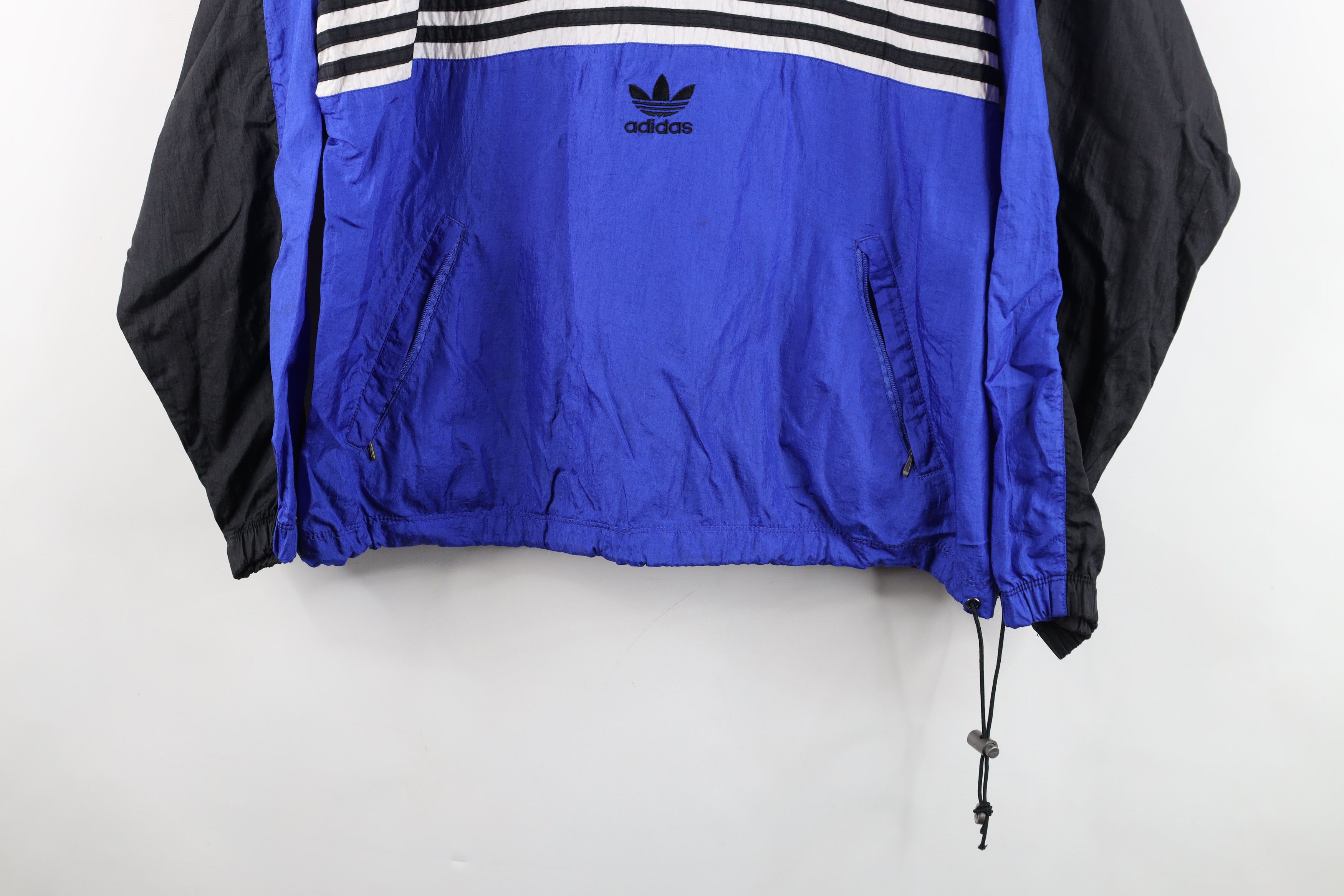 Adidas Vintage 90s Adidas Striped Hooded Anorak Windbreaker Jacket Size US M / EU 48-50 / 2 - 3 Thumbnail